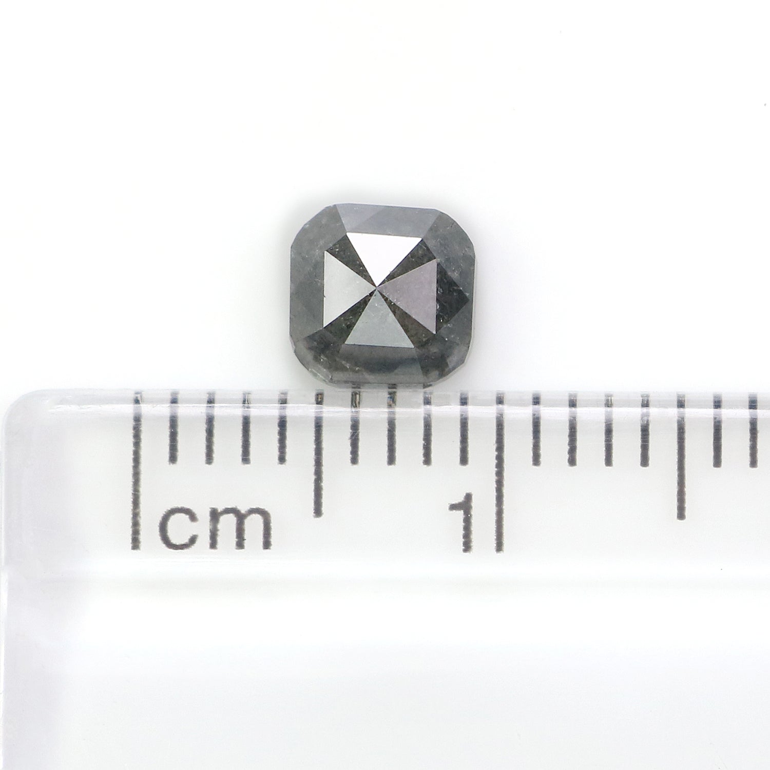 0.89 CT Natural Loose Cushion Shape Diamond Salt And Pepper Cushion Cut Diamond 5.20 MM Natural Black Grey Cushion Rose Cut Diamond LQ1341