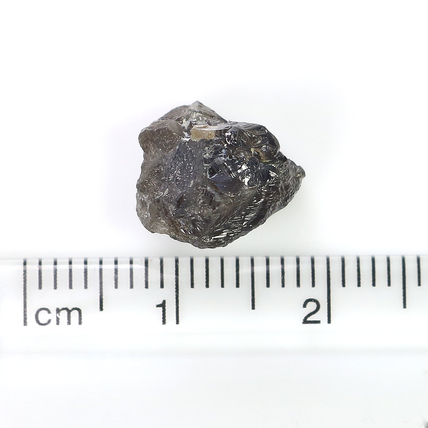 5.72 CT Natural Loose Rough Shape Diamond Black Color Rough Uncut Diamond 11.00 MM Natural Grey Color Rough Irregular Cut Diamond LQ3357