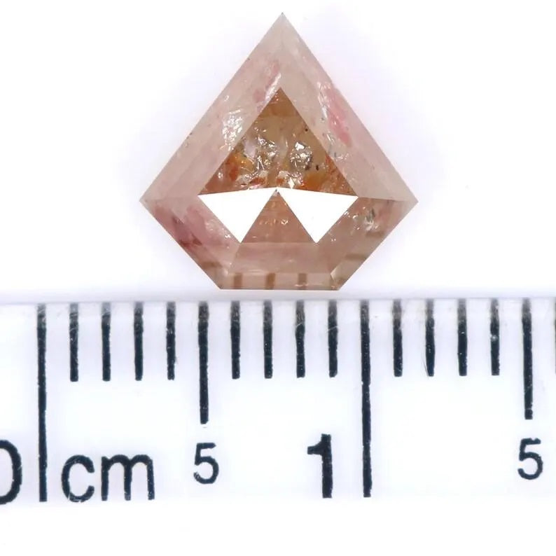 2.30 CT Natural Loose Shield Shape Diamond Grey Color Shield Cut Diamond 8.50 MM Natural Diamond Brown Color Shield Rose Cut Diamond QN505