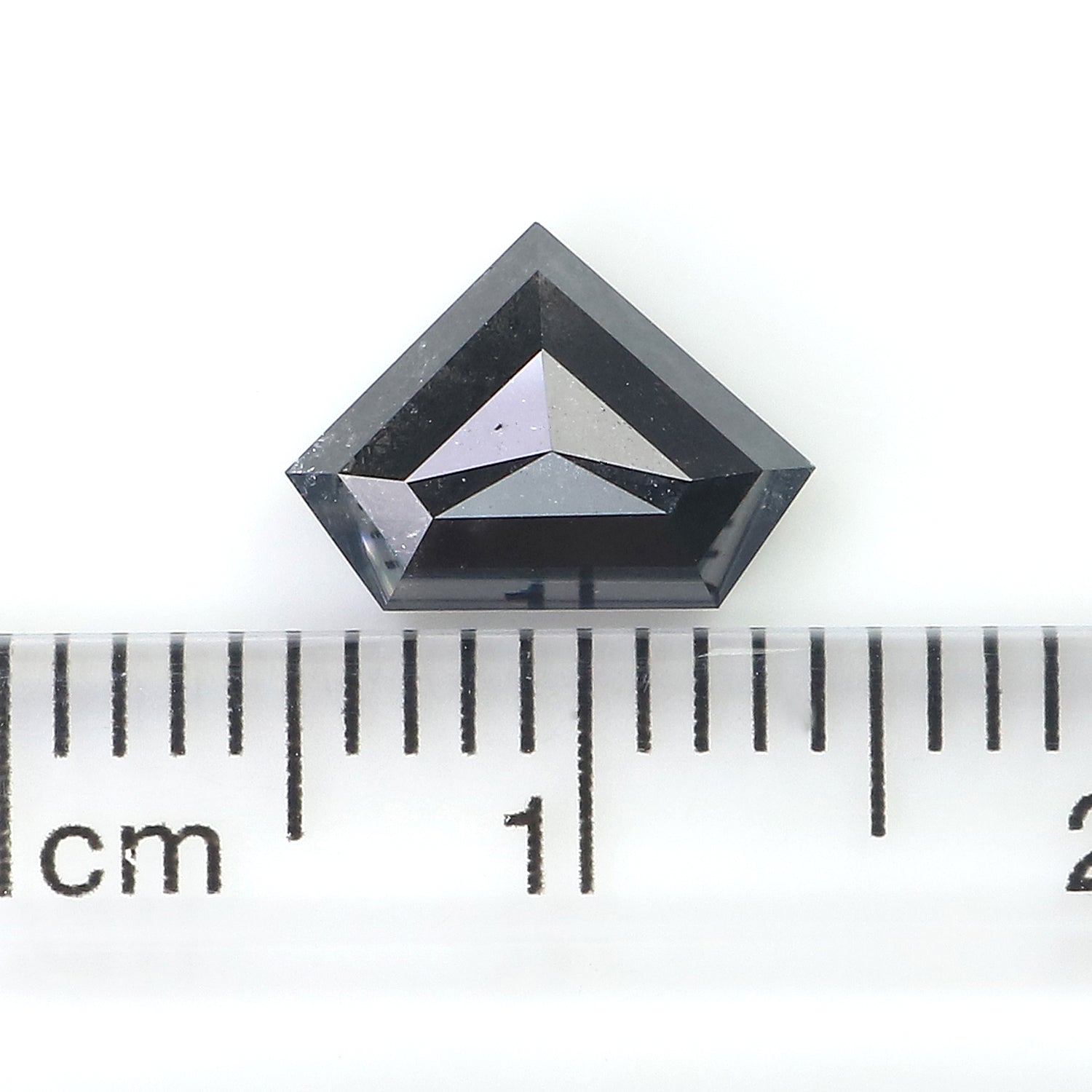 1.45 Ct Natural Loose Shield Diamond Black Color Shield Cut Diamond 6.70 MM Natural Loose Diamond Black Color Shield Rose Cut Diamond LQ154