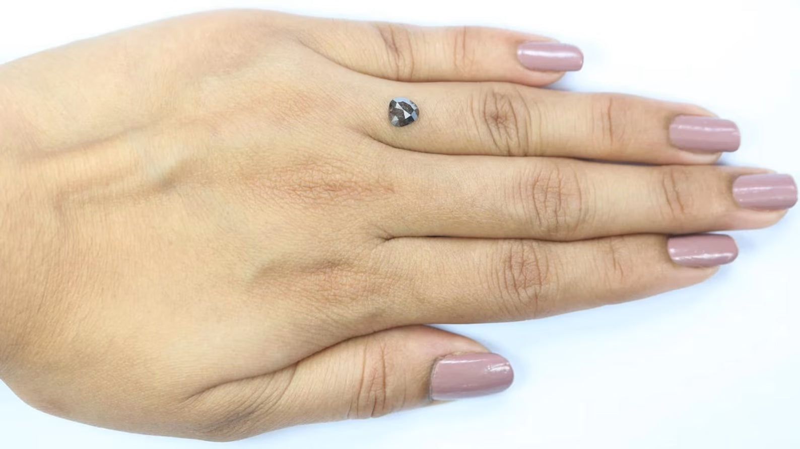 0.83 Ct Natural Loose Triangle Diamond Black Brown Color Triangle Diamond 5.50 MM Natural Black Brown Color Triangle Rose Cut Diamond NQ7227