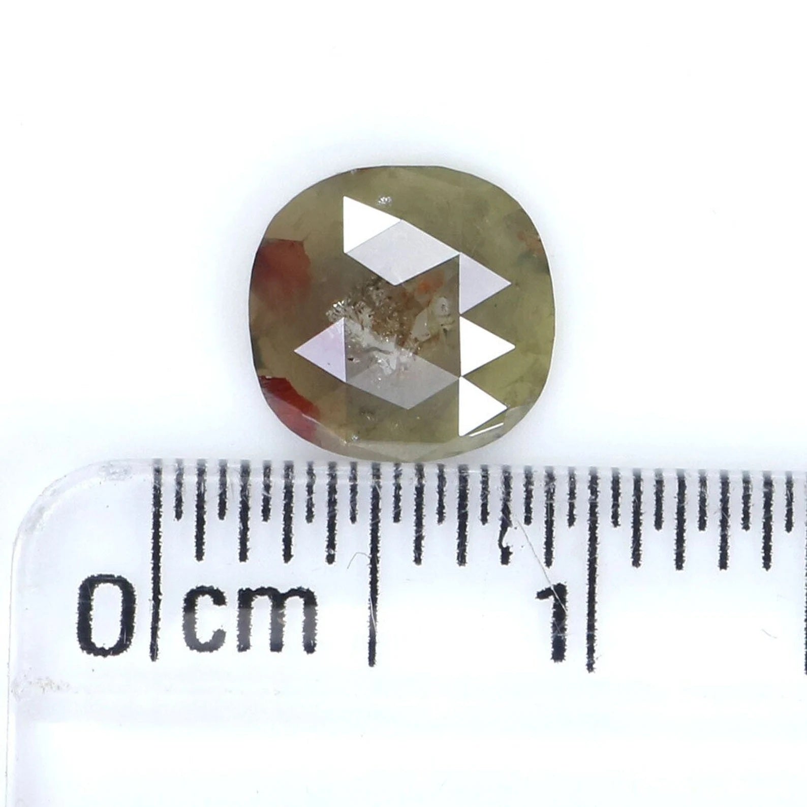 1.02 CT Natural Loose Cushion Diamond Grey Green Color Cushion Diamond 7.00 MM Natural Loose Diamond Cushion Shape Rose Cut Diamond NQ7797