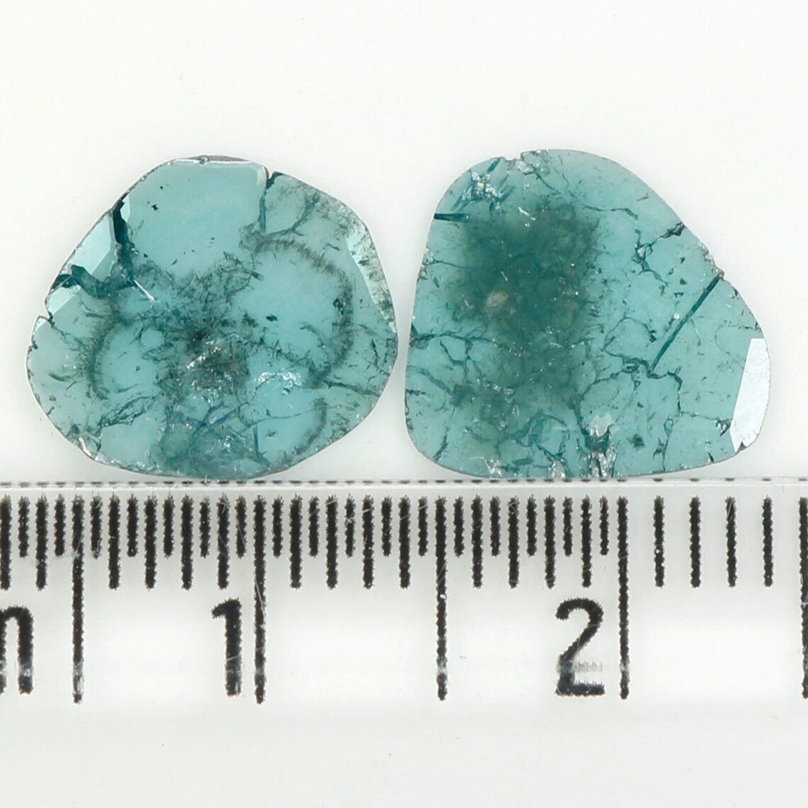 1.25 CT Natural Loose Slice Cut Diamond Blue Color Slice Diamond 10.00 MM Natural Loose Diamond Blue Color Slice Cut Diamond NQ1267