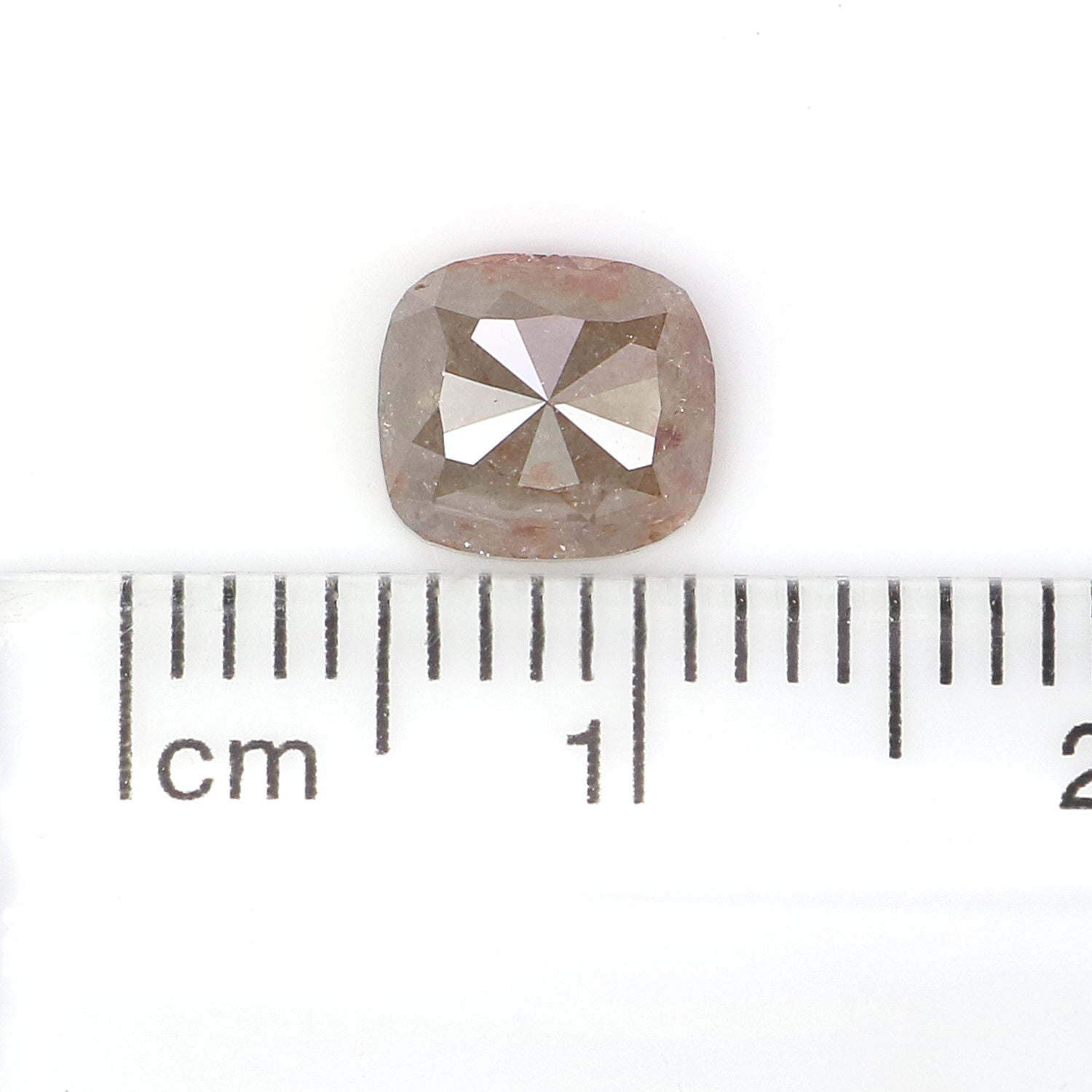 1.14 CT Natural Loose Cushion Shape Diamond Grey Color Cushion Diamond 6.60 MM Natural Loose Grey Diamond Cushion Rose Cut Diamond LQ7709