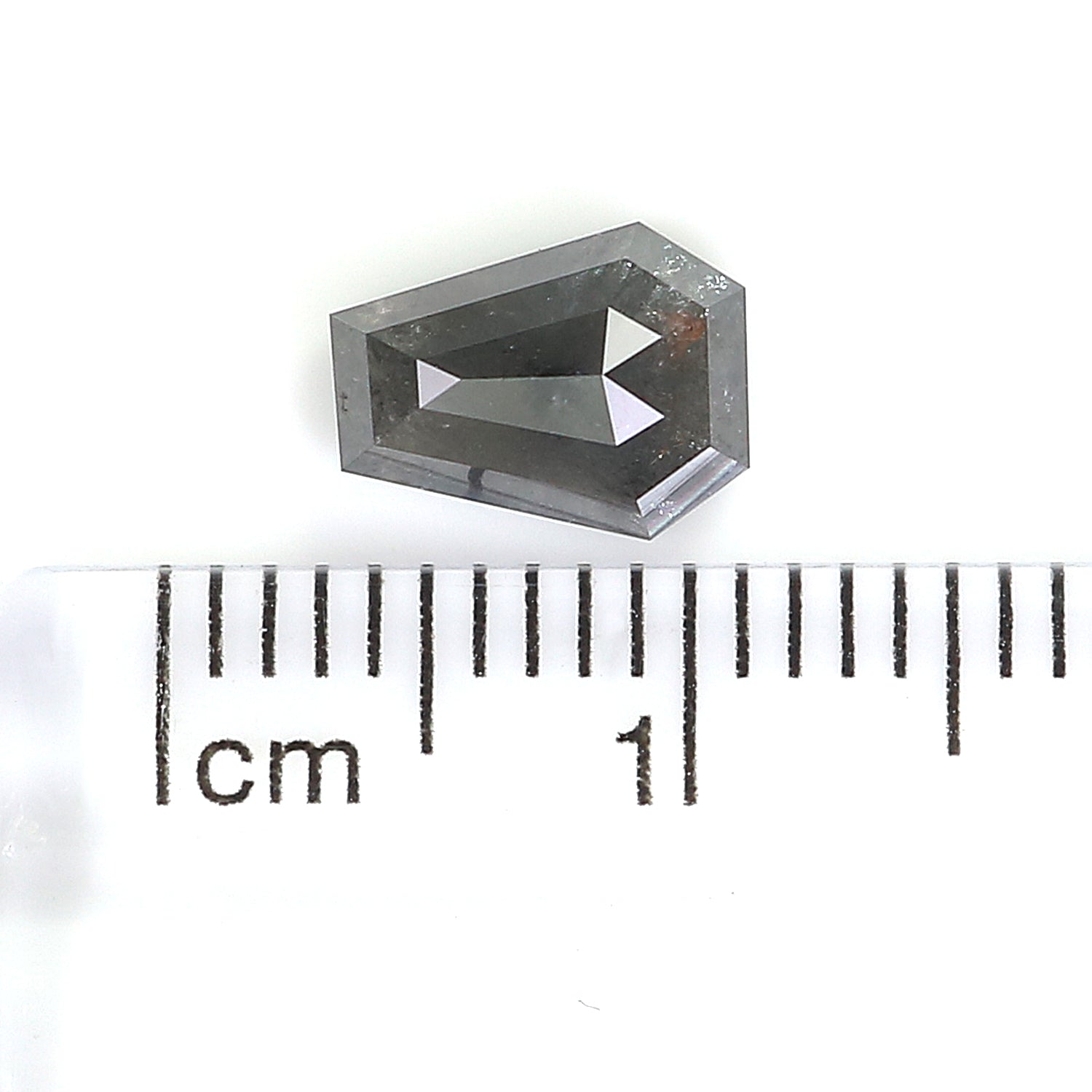 1.33 CT Natural Loose Coffin Shape Diamond Salt And Pepper Coffin Diamond 7.90 MM Natural Black Grey Color Coffin Rose Cut Diamond LQ3315