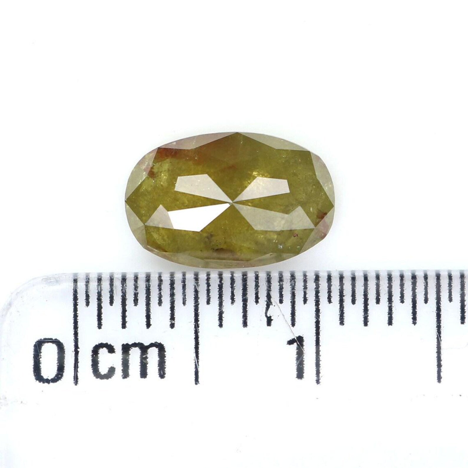 1.26 CT Natural Loose Oval Shape Diamond Green Color Oval Diamond 8.70 MM Natural Loose Diamond Yellow Color Oval Rose Cut Diamond NQ9888
