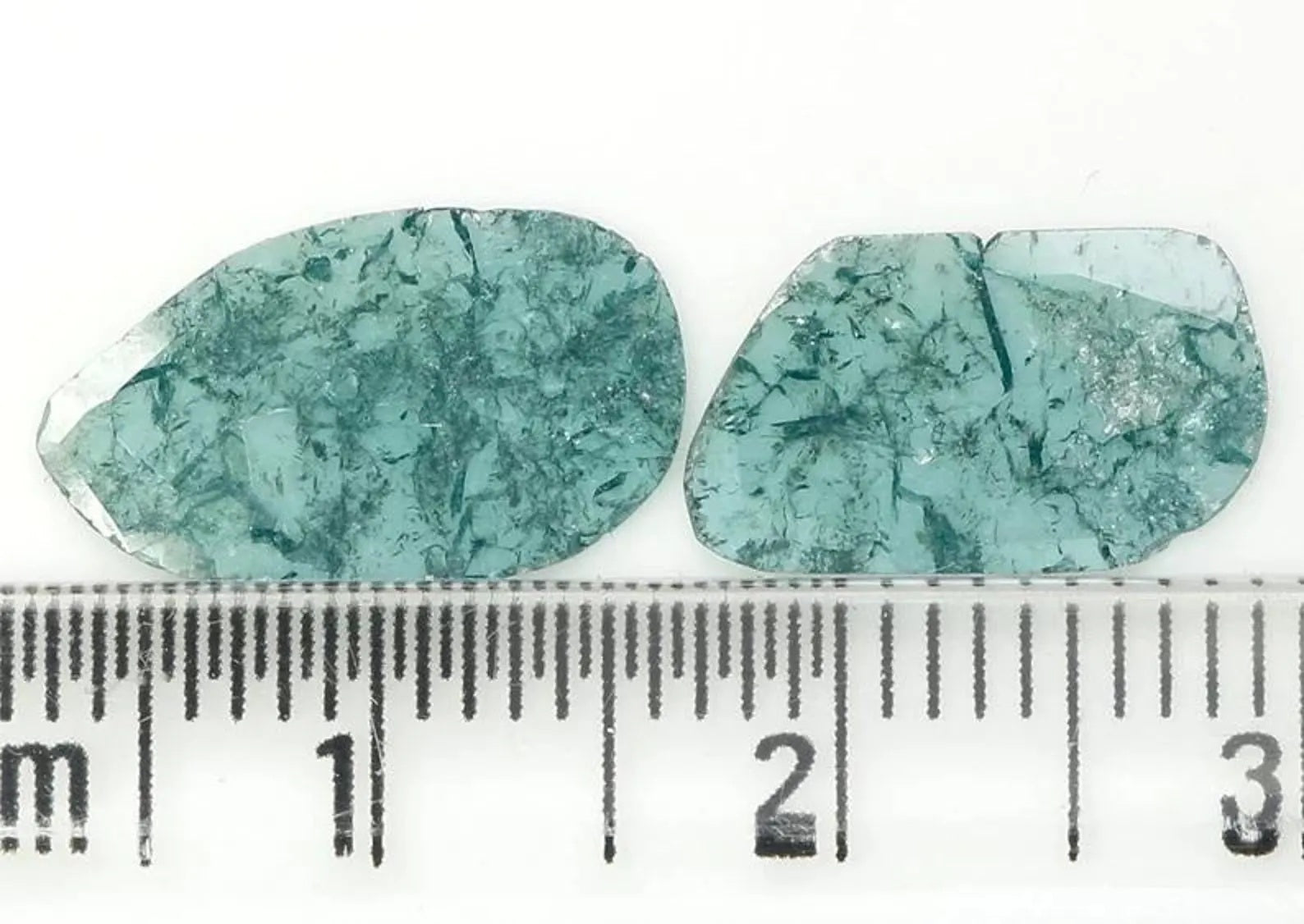 1.45 Ct Natural Loose Slice Shape Diamond Blue Color Slice Diamond 12.70 MM Natural Loose Diamond Blue Color Irregular Cut Diamond NQ1279