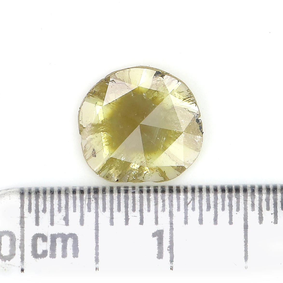 1.14 CT Natural Loose Slice Shape Diamond Yellow Color Irregular Cut Diamond 8.25 MM Natural Loose Diamond Slice Rose Cut Diamond QL3025
