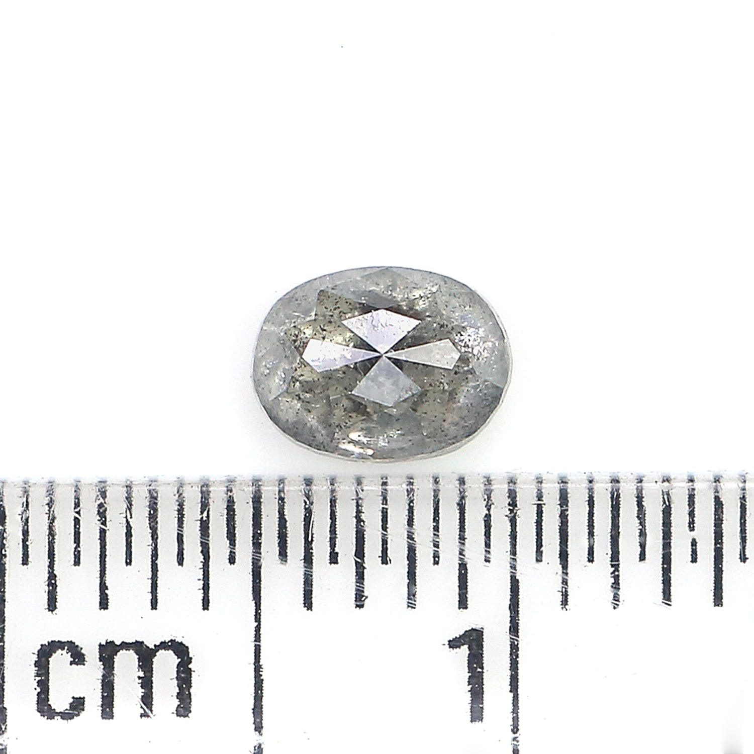 0.46 Ct Natural Loose Oval Shape Diamond Black Grey Color Oval Cut Diamond 5.10 MM Natural Loose Salt and Pepper Oval Shape Diamond QL383
