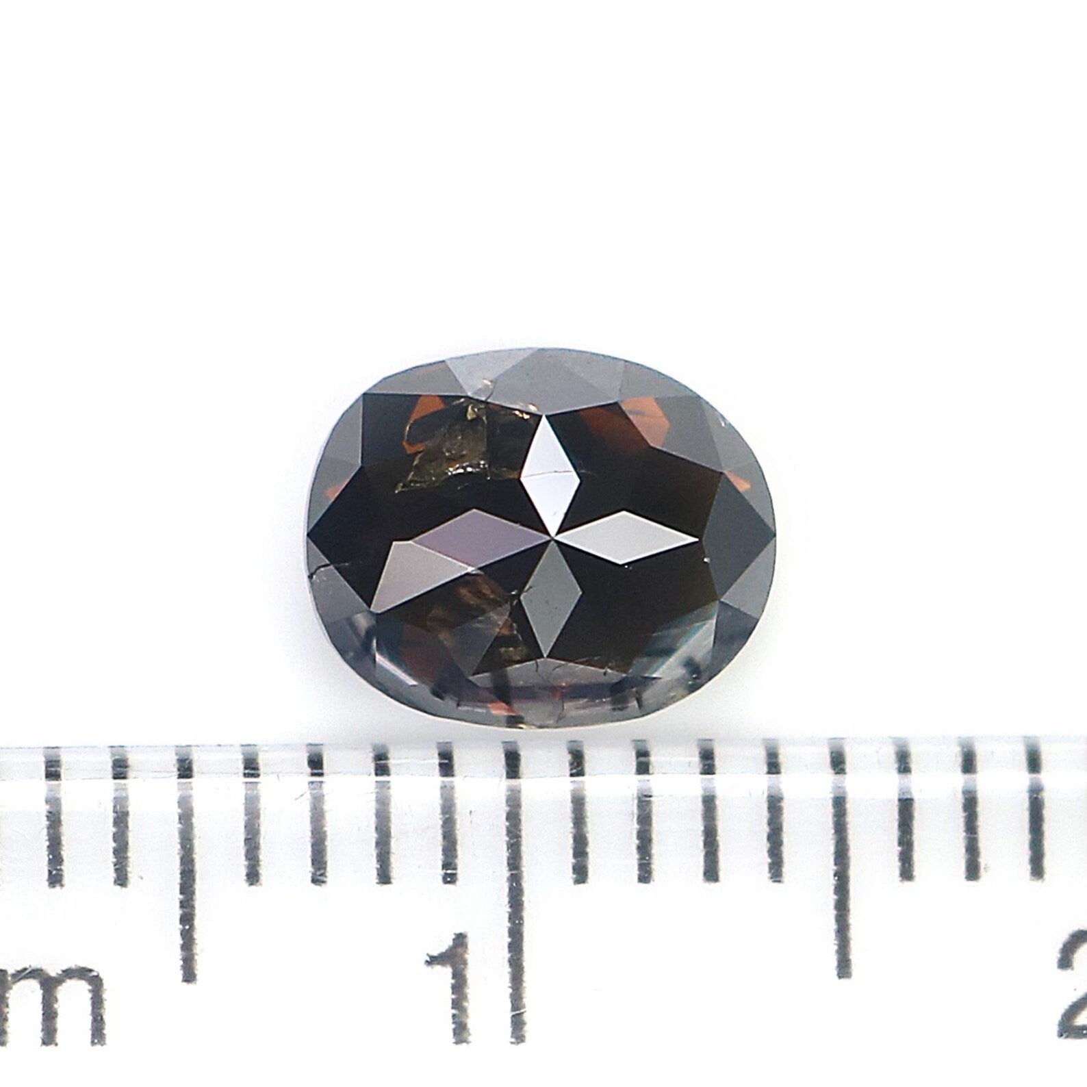 1.22 CT Natural Loose Oval Shape Diamond Brown Color Oval Cut Diamond 7.20 MM Natural Loose Diamond Brown Color Oval Rose Cut Diamond NQ1094