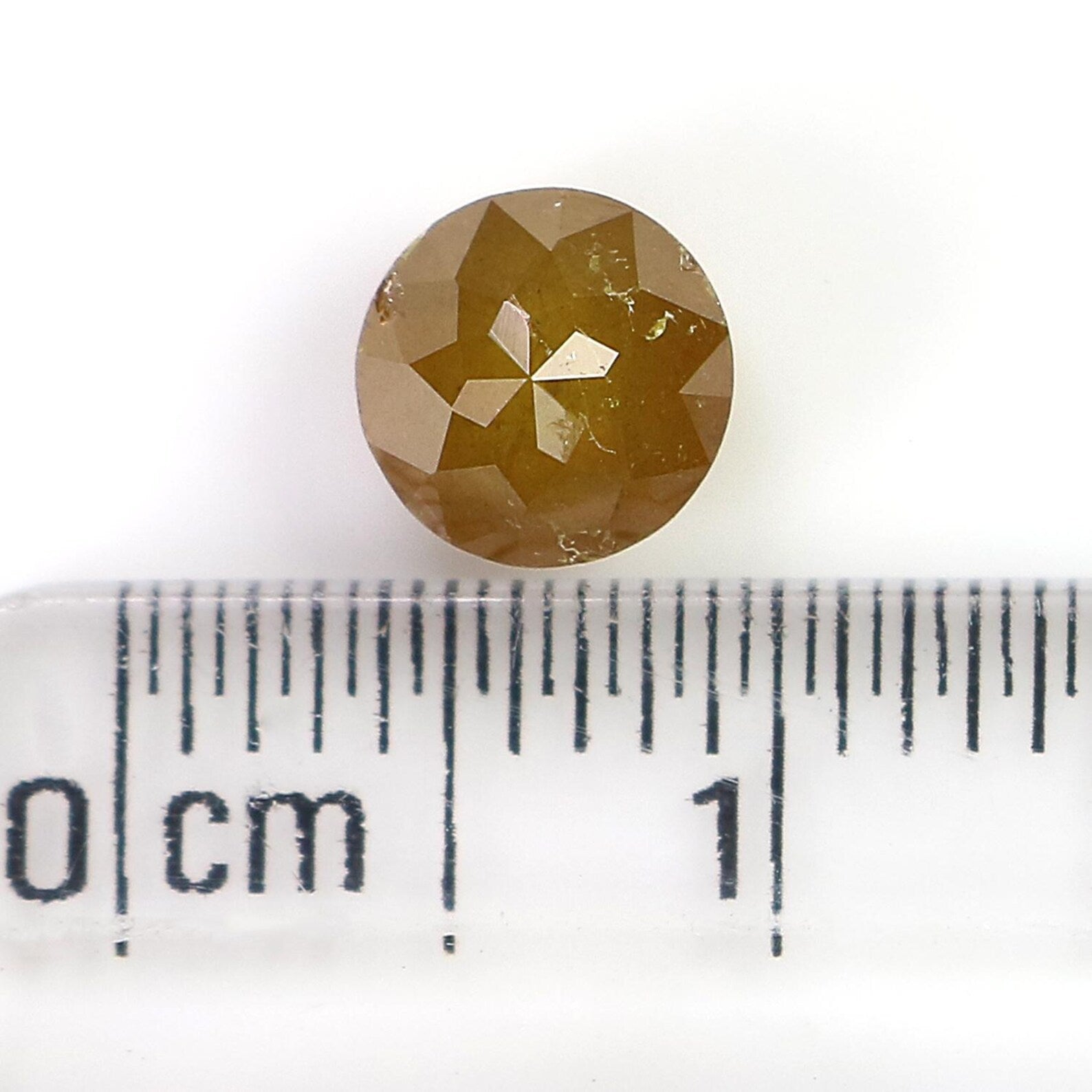 1.16 CT Natural Loose Round Rose Cut Diamond Yellow Color Round Shape Diamond 5.75 MM Natural Coffee Color Round Rose Cut Diamond NQ8046