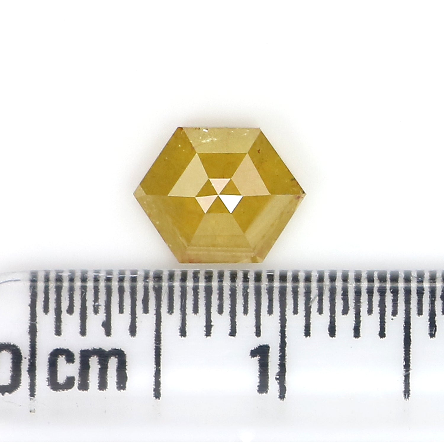 0.89 CT Natural Loose Hexagon Shape Diamond Yellow Color Hexagon Cut Diamond 5.80 MM Natural Yellow Color Hexagon Rose Cut Diamond KQ1279