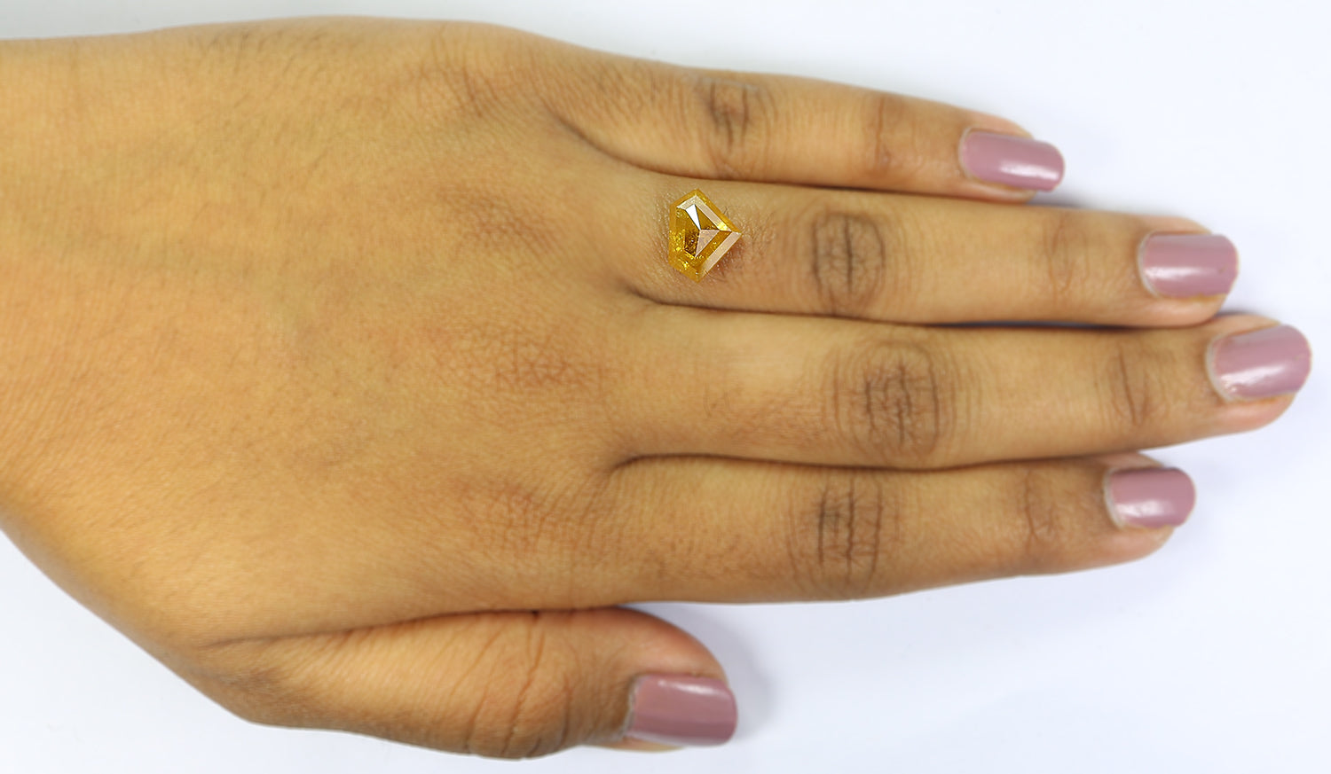 3.24 CT Natural Loose Shield Shape Diamond Yellow Color Shield Shape Diamond 8.40 MM Natural Loose Diamond Shield Rose Cut Diamond QL9780