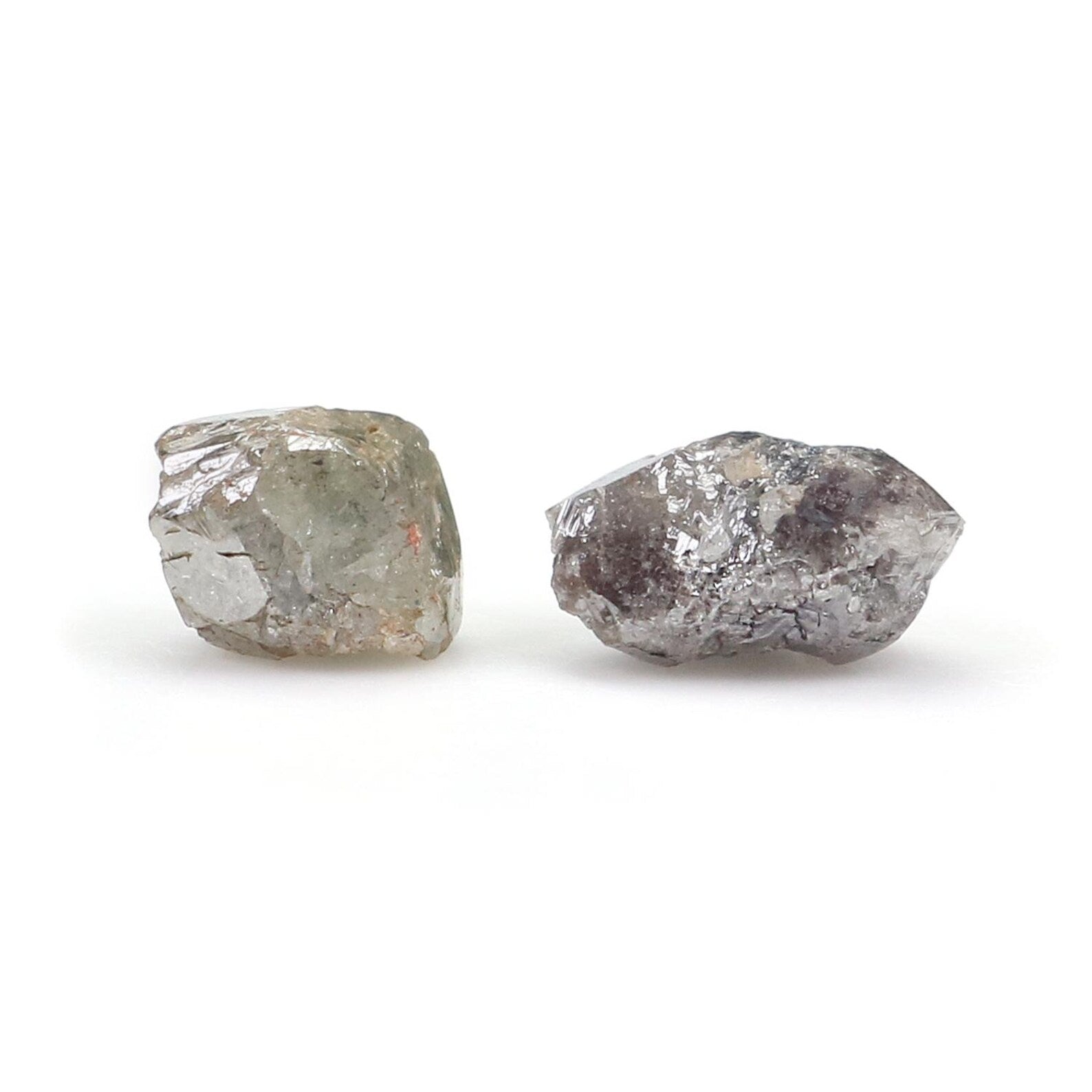 2.36 CT Natural Loose Rough Shape Diamond Salt And Pepper Irregular Cut Diamond 5.75 MM Natural Loose Black Grey Color Rough Diamond NQ1848