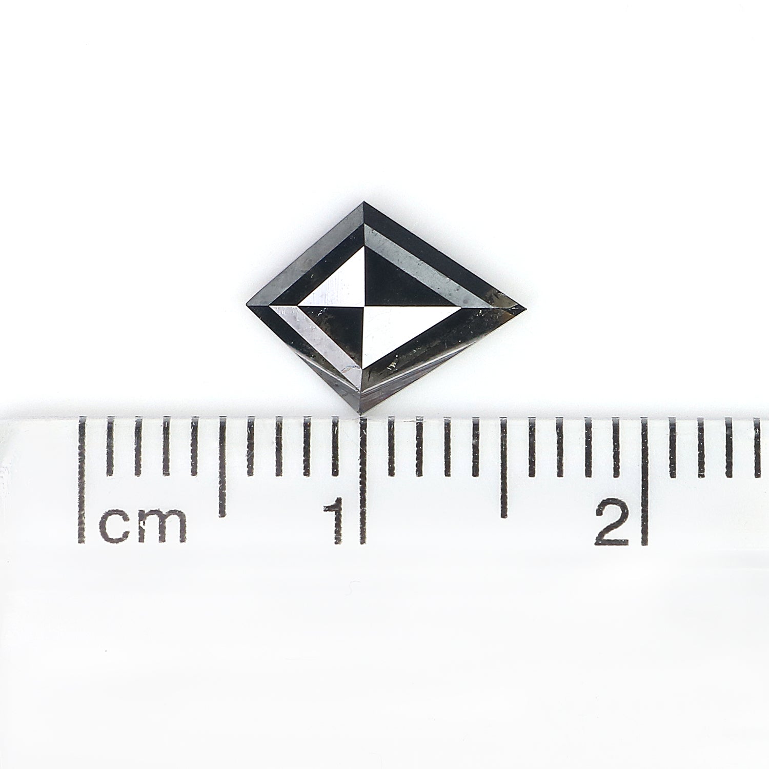 0.88 CT Natural Loose Kite Shape Diamond Salt And Pepper Kite Diamond 10.00 MM Natural Loose Black Grey Color Kite Rose Cut Diamond L3410
