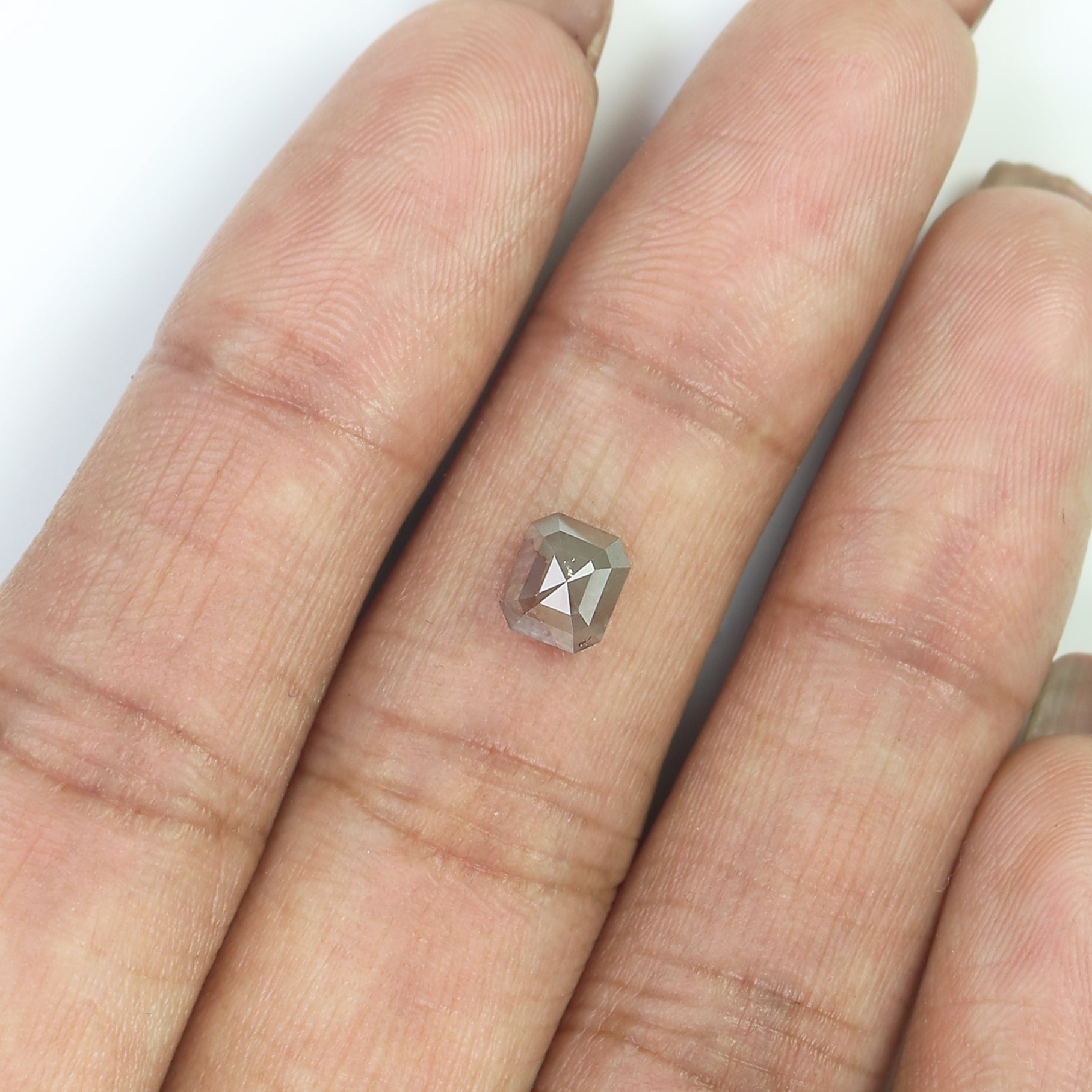 Natural Emerald Brown Diamond 1.10 CT Loose Rose Cut Stone 5.90 MM Rustic Diamond Emerald Diamond For Custom Engagement Ring L3658