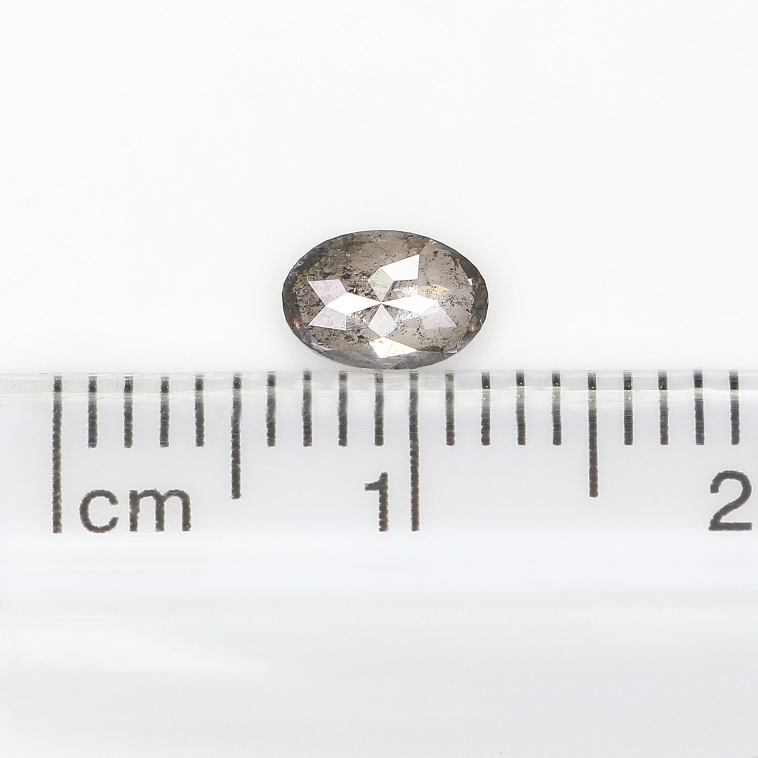 0.40 CT Natural Loose Oval Shape Diamond Salt And Pepper Oval Cut Diamond 5.85 MM Natural Loose Black Grey Color Oval Rose Cut Diamond LQ244