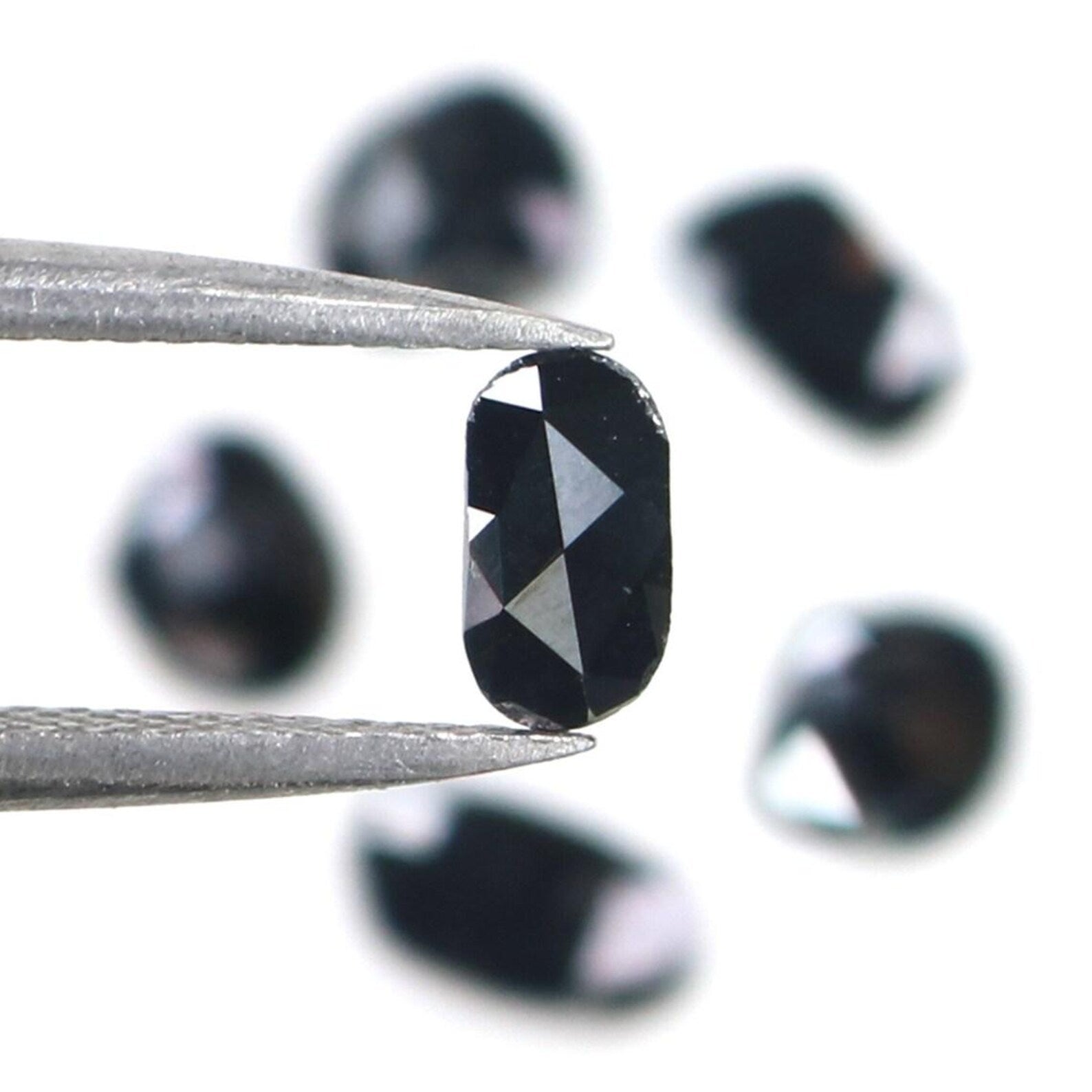 1.15 CT Natural Loose Slice Shape Diamond Black Color Irregular Cut Diamond 6.40 MM Natural Loose Diamond Slice Rose Cut Diamond NQ2229
