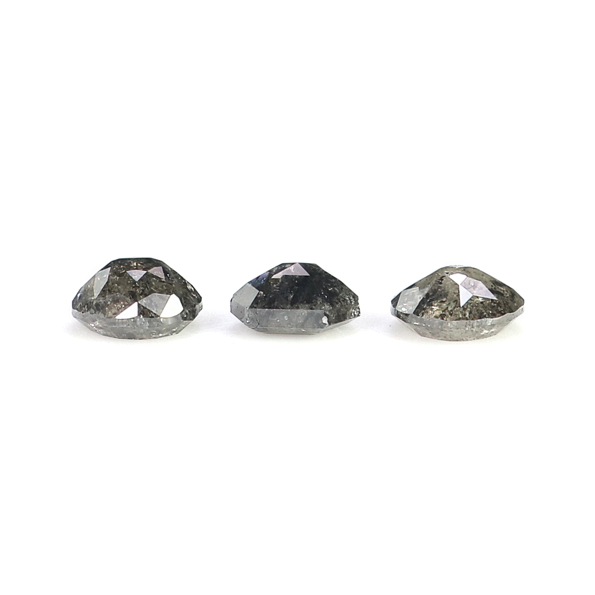 1.03 CT Natural Loose Mix Shape Diamond Salt And Pepper Mix Shape Diamond 4.35 MM Natural Black Grey Color Mix Shape Rose Cut Diamond KR2328