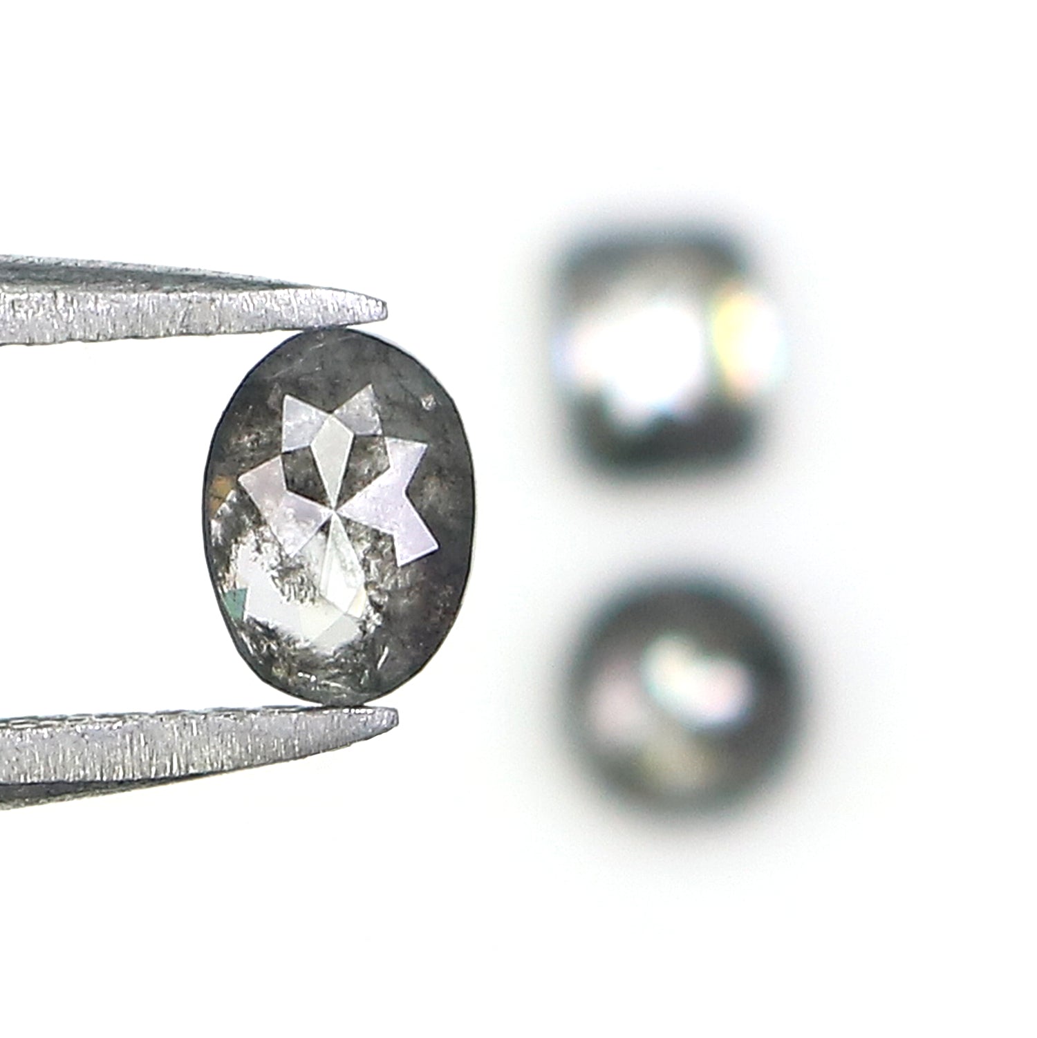 0.94 CT Natural Loose Mix Shape Diamond Salt And Pepper Mix Shape Diamond 4.10 MM Natural Black Grey Color Mix Shape Rose Cut Diamond LQ195