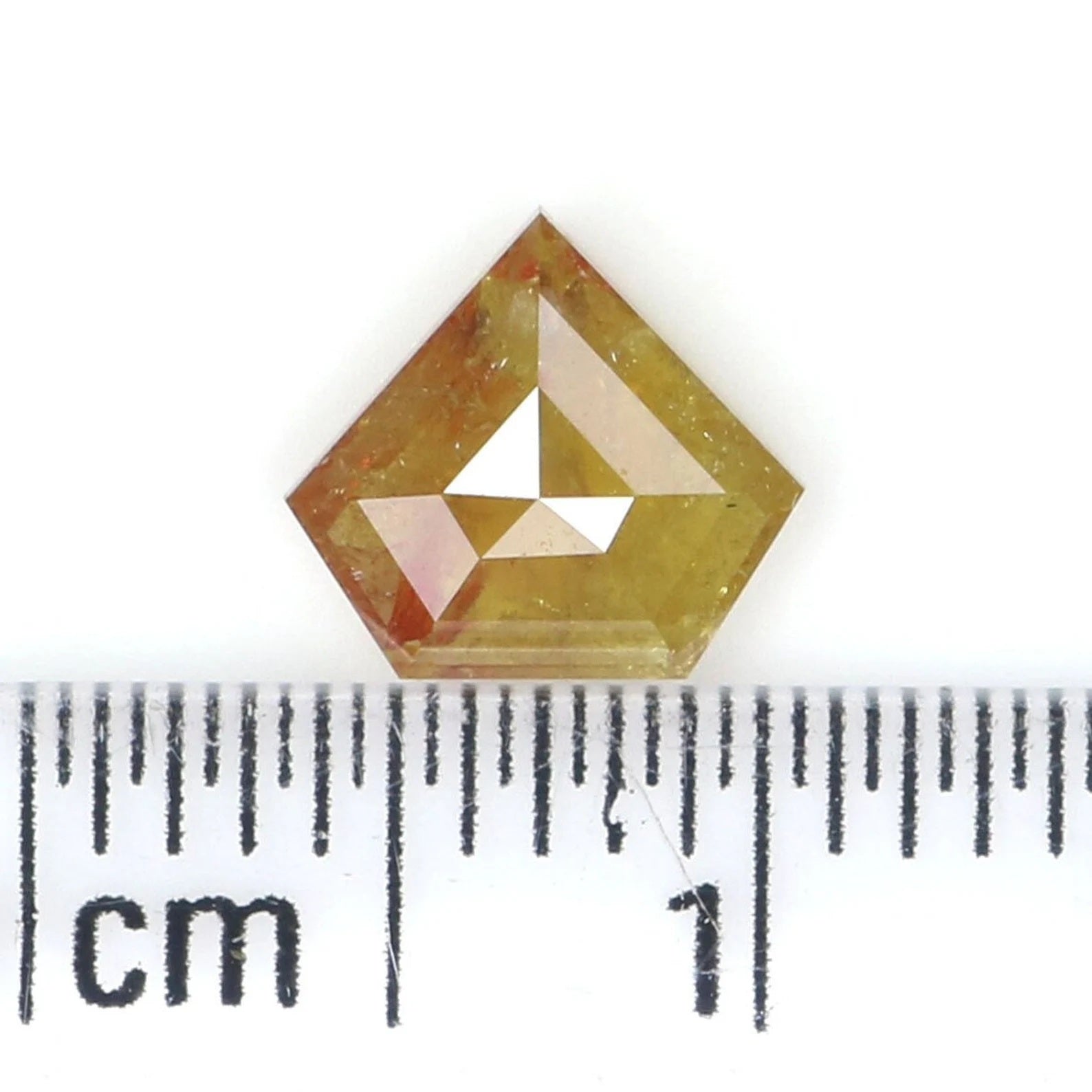 0.87 CT Natural Loose Shield Shape Diamond Yellow Color Shield Diamond 6.40 MM Natural Loose Diamond Shield Shape Rose Cut Diamond NQ9886