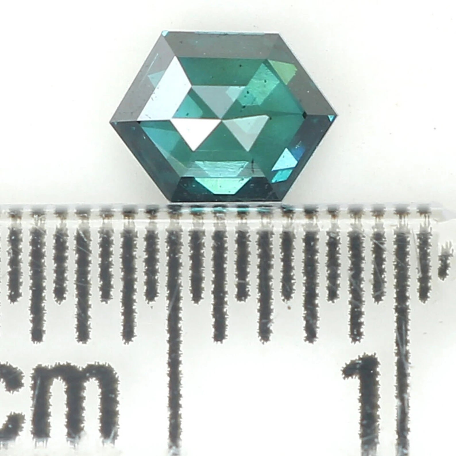 0.36 CT Natural Loose Hexagon Shape Diamond Blue Color Hexagon Shape Diamond 4.95 MM Natural Loose Diamond Blue Hexagon Cut Diamond NQ1410