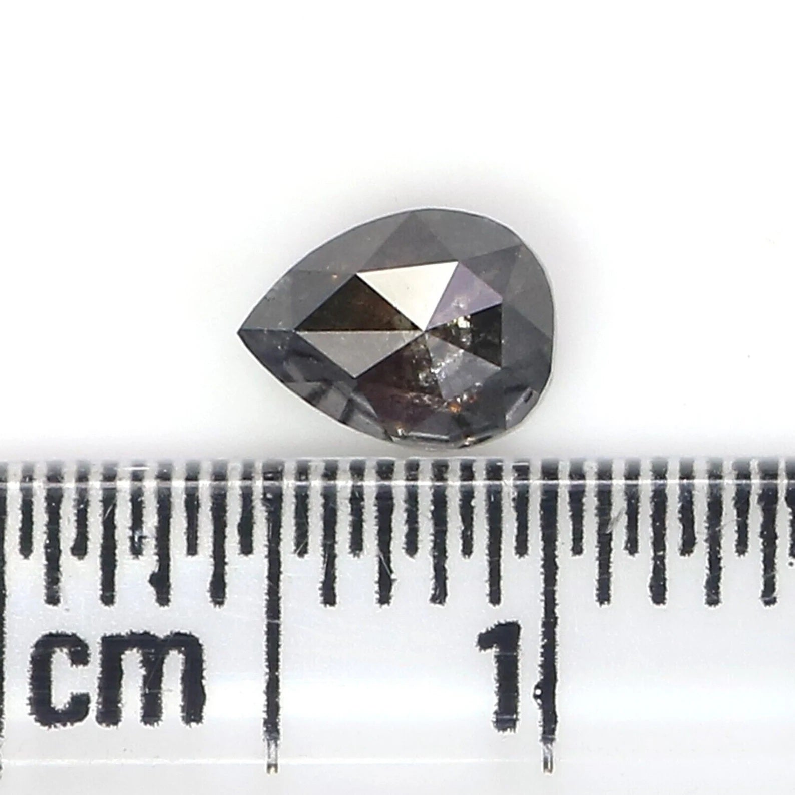 0.73 CT Natural Loose Pear Diamond Salt And Pepper Pear Diamond Natural Loose Diamond 5.80 MM Pear Rose Cut Diamond Pear Cut Diamond NQ1341