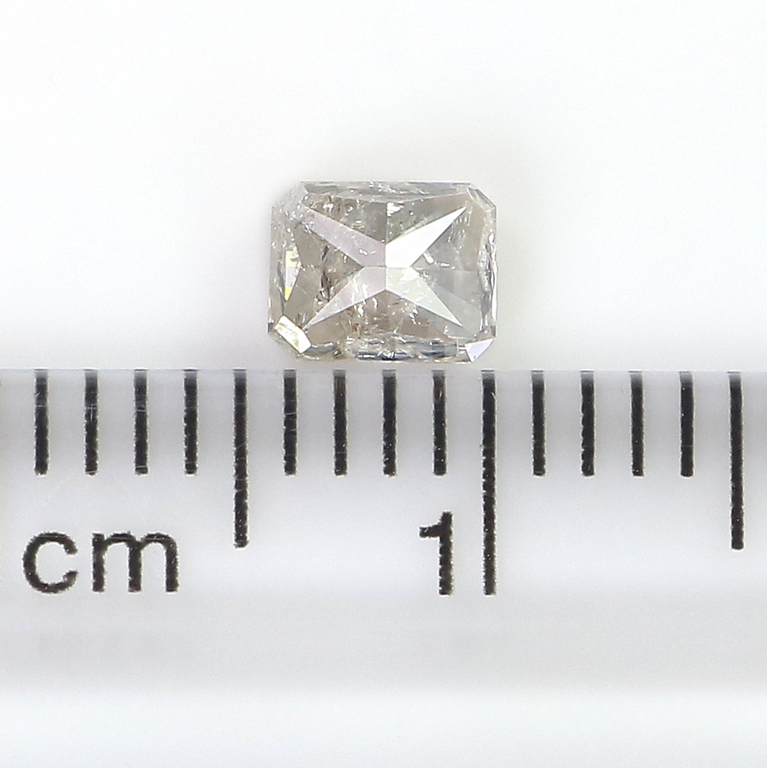 0.54 CT Natural Loose Emerald Shape Diamond Grey Color Emerald Cut Diamond 4.60 MM Natural Yellow Color Emerald Brilliant Cut Diamond LQ7413