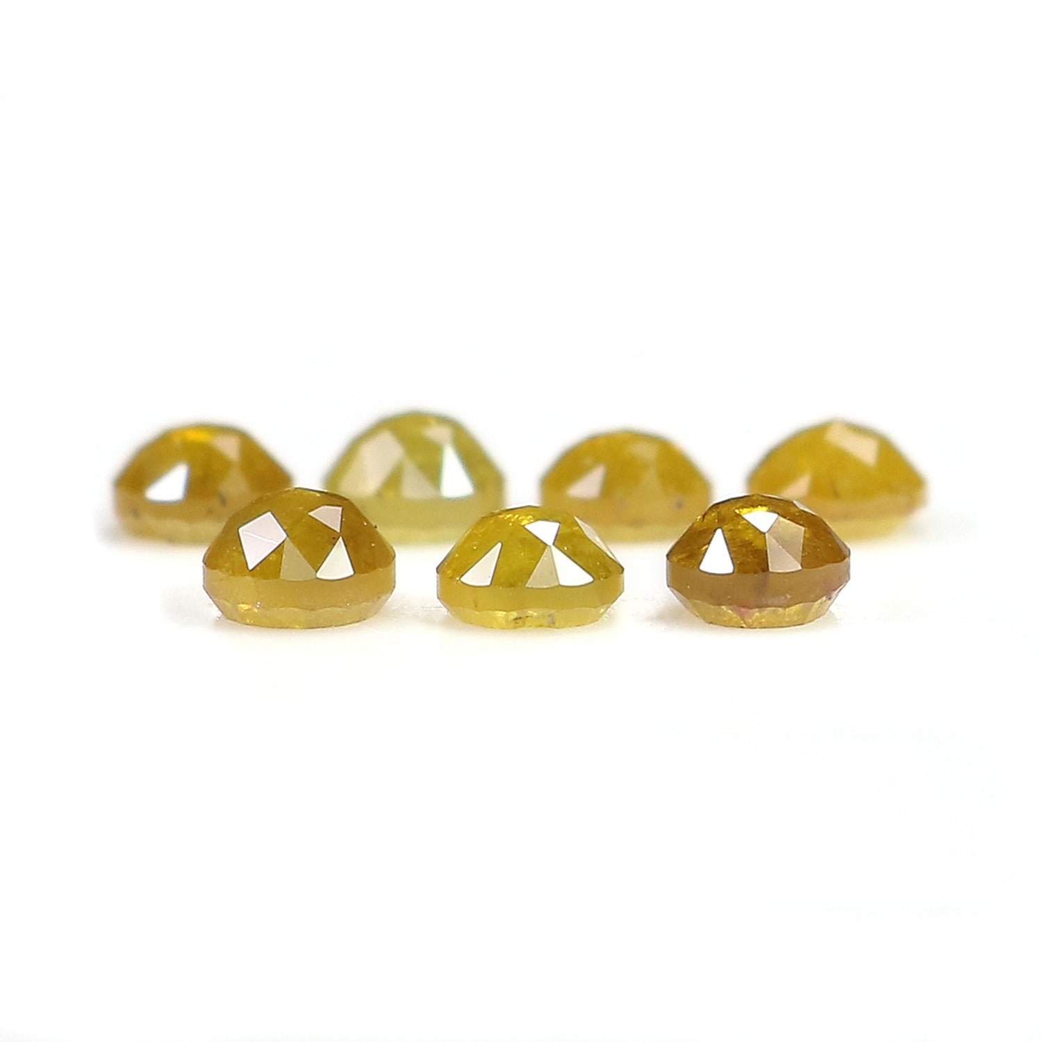 1.31 CT Natural Loose Rose Cut Diamond Yellow Color Round Shape Diamond 3.10 MM Natural Loose Diamond Brown Round Rose Cut Diamond LQ9280