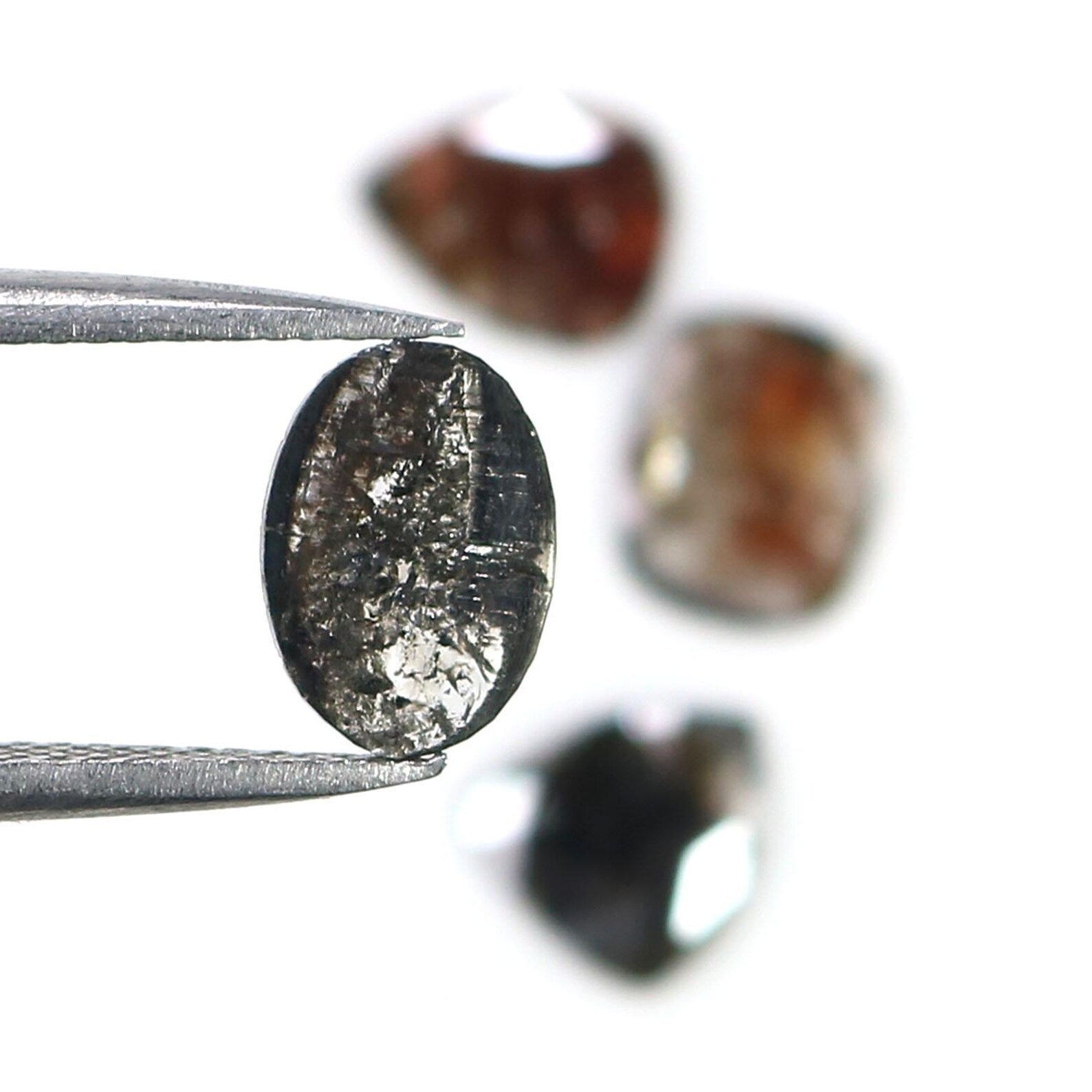 1.85 Ct Natural Loose Mix Shape Diamond Mix Color Diamond 8.40 MM Natural Loose Diamond Black Brown Color Mix Shape Rose Cut Diamond NQ2542