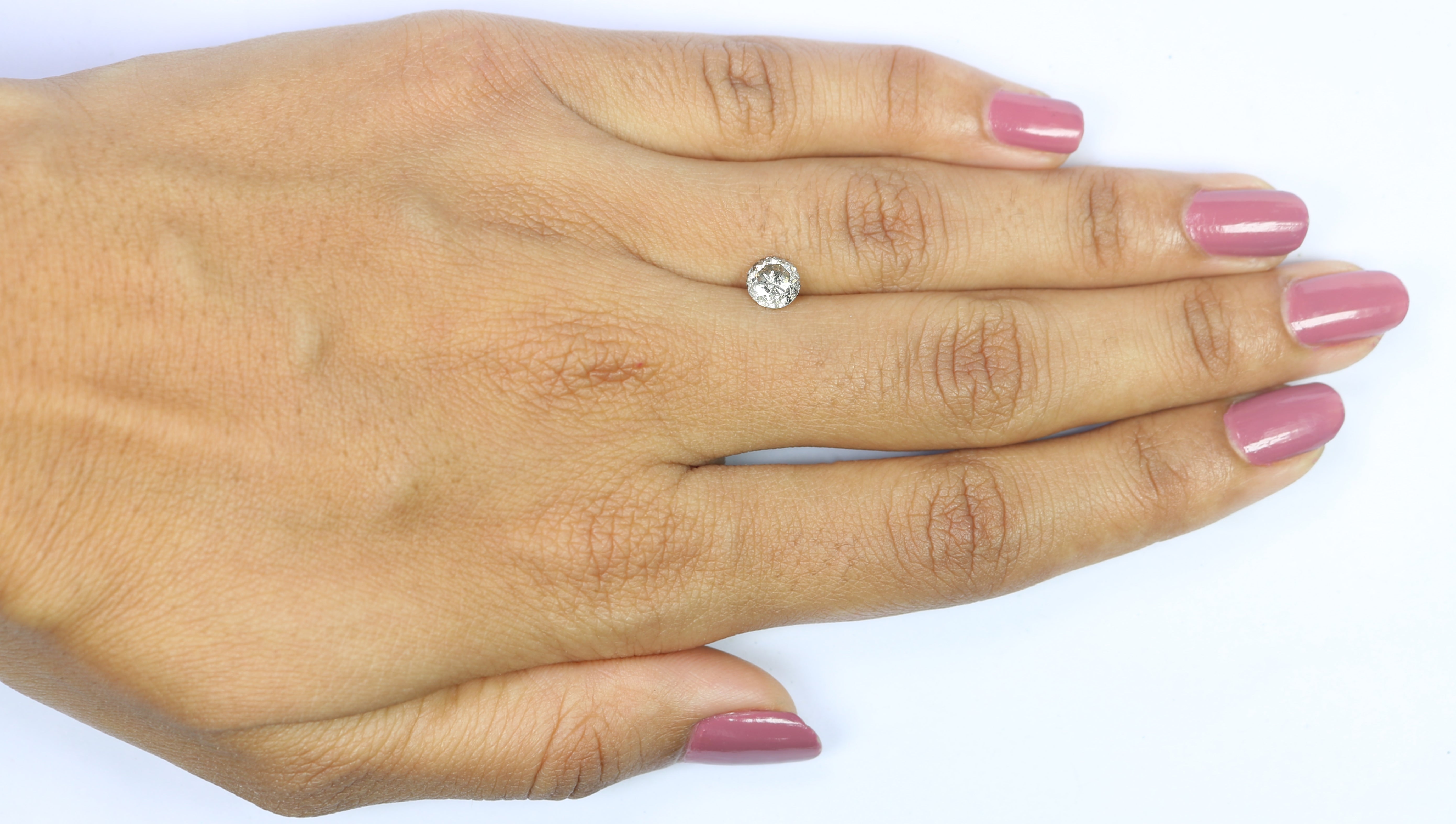 0.87 CT Natural Loose Round Shape Diamond Brown Color Round Cut Diamond 5.75 MM Natural Salt And Pepper Round Brilliant Cut Diamond LQ9364