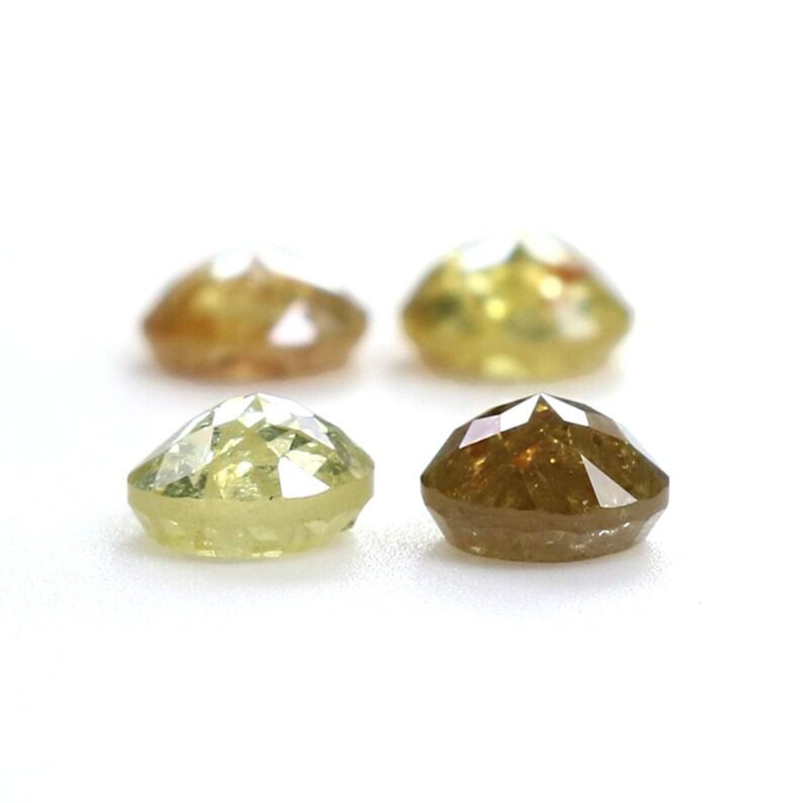 1.35 CT Natural Loose Round Shape Diamond Yellow Color Round Cut Diamond 4.10 MM Natural Diamond Brown Color Round Rose Cut Diamond NQ1923