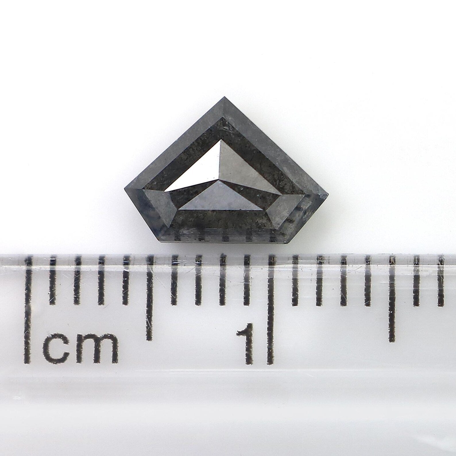 1.12 CT Natural Loose Shield Shape Diamond Salt And Pepper Shield Cut Diamond 6.05 MM Natural Diamond Shield Rose Cut Diamond QN1274