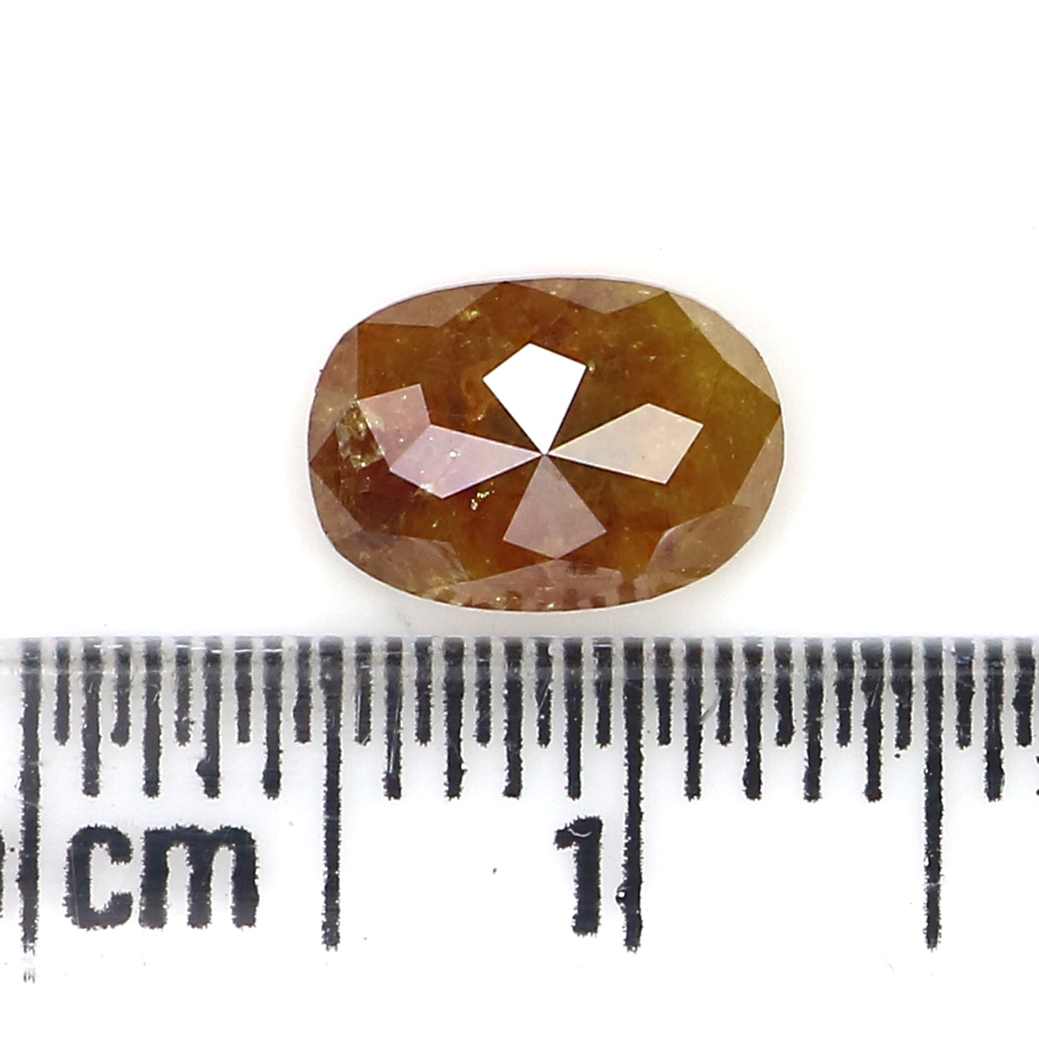 1.09 CT Natural Loose Oval Shape Diamond Yellow Color Oval Cut Diamond 7.95 MM Natural Brown Color Diamond Oval Rose Cut Diamond LQ9919