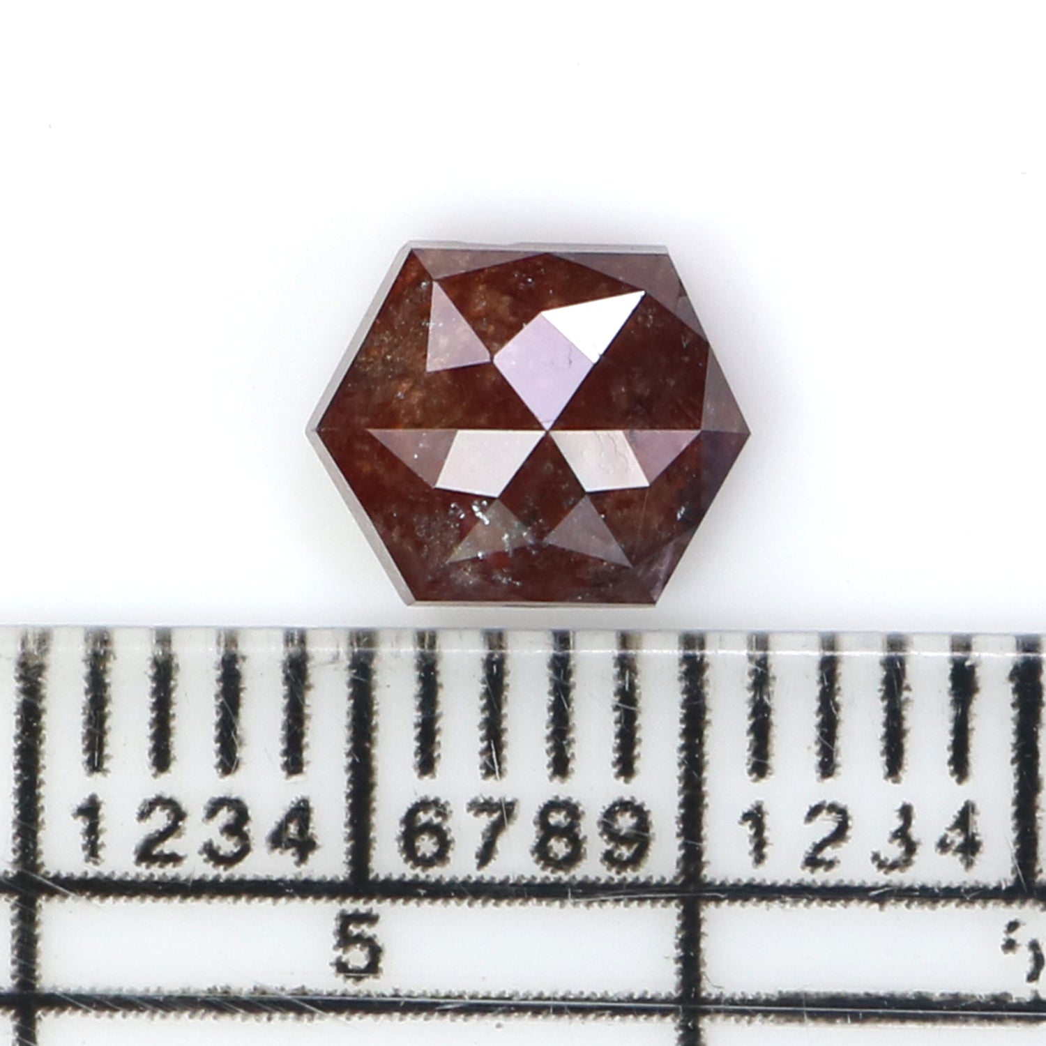 Natural Loose Hexagon Diamond, Brown Color Diamond, Natural Loose Diamond, Hexagon Rose Cut Diamond, 0.96 CT Hexagon Shape Diamond KDL2850