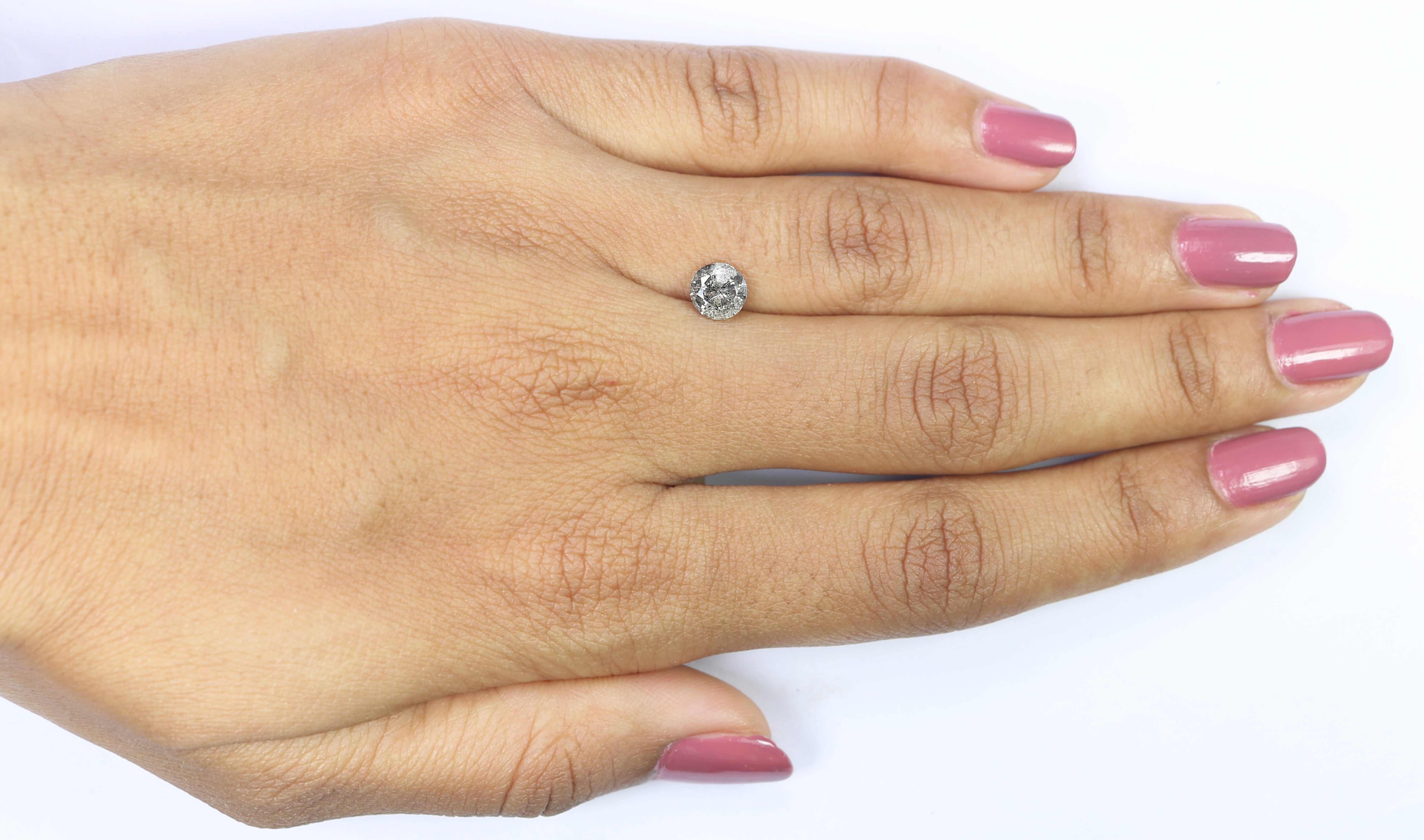 0.82 CT Natural Loose Round Shape Diamond Salt And Pepper Round Cut Diamond 6.00 MM Natural Loose Diamond Round Brilliant Cut Diamond LQ605