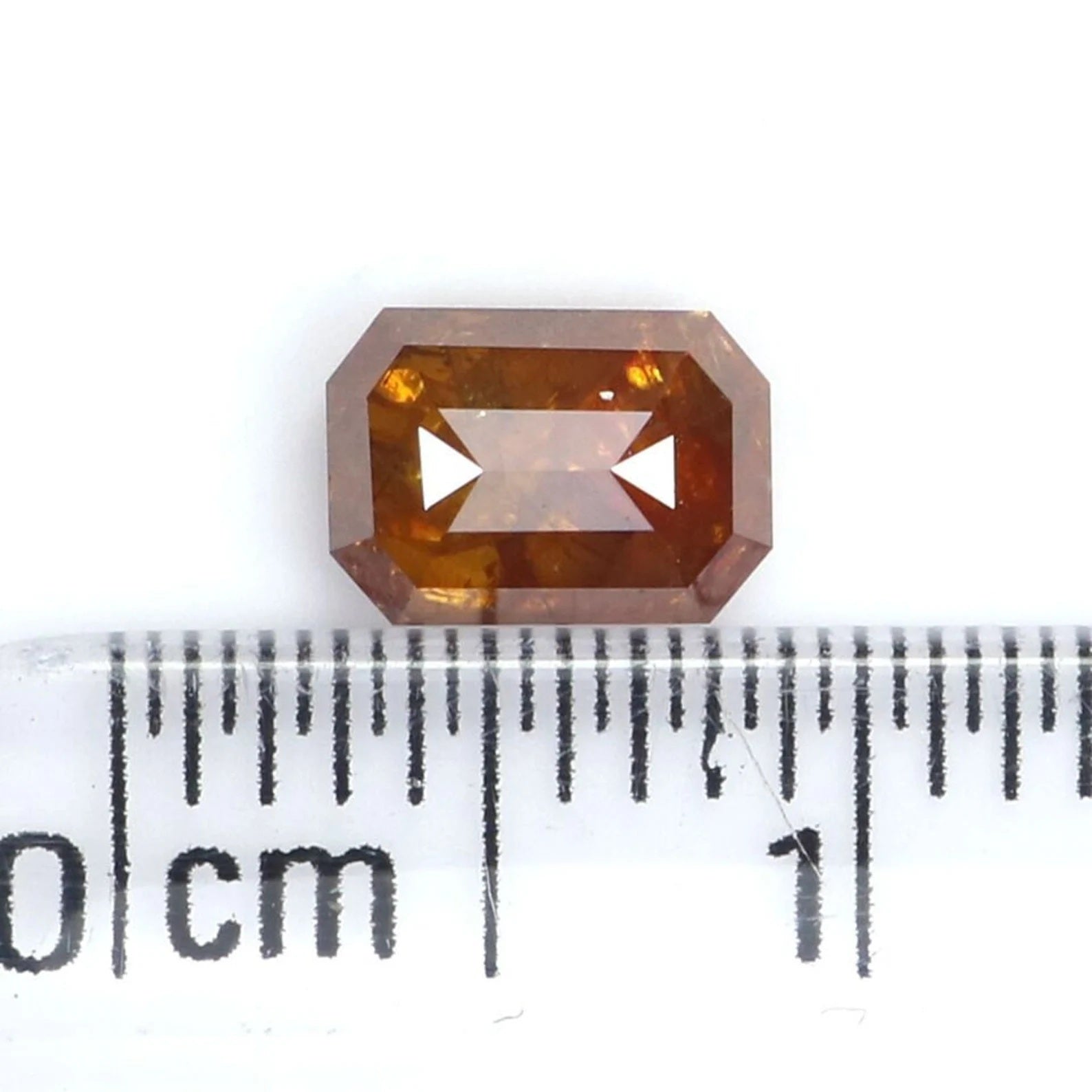 0.73 CT Natural Loose Emerald Shape Diamond Brown Color Emerald Cut Diamond 5.95 MM Natural Loose Brown Color Emerald Rose Cut Diamond NQ988