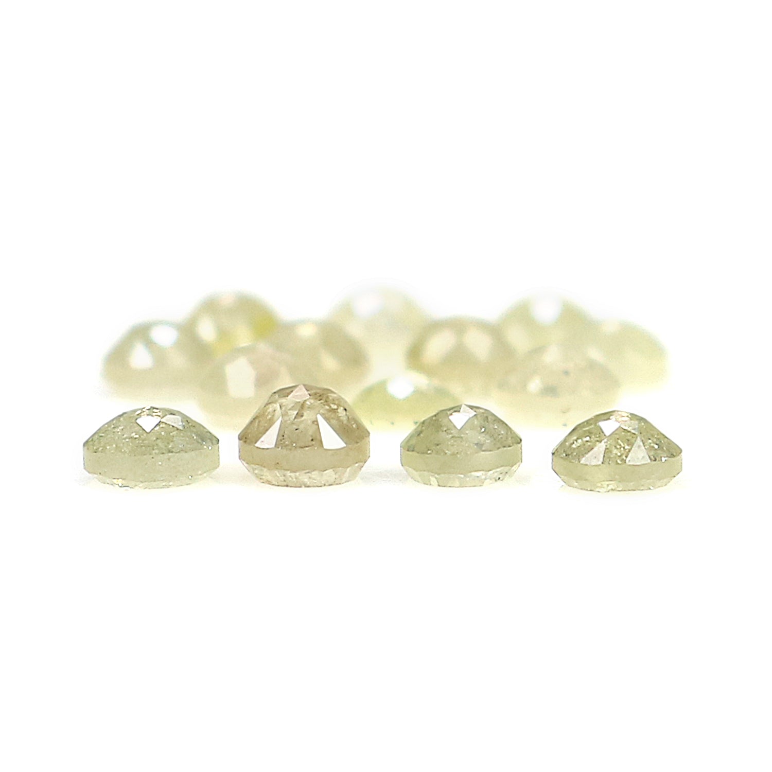 1.22 CT Natural Loose Round Rose Cut Diamond Grey Color Round Shape Diamond 2.30 MM Natural Loose Yellow Color Round Rose Cut Diamond LQ9220