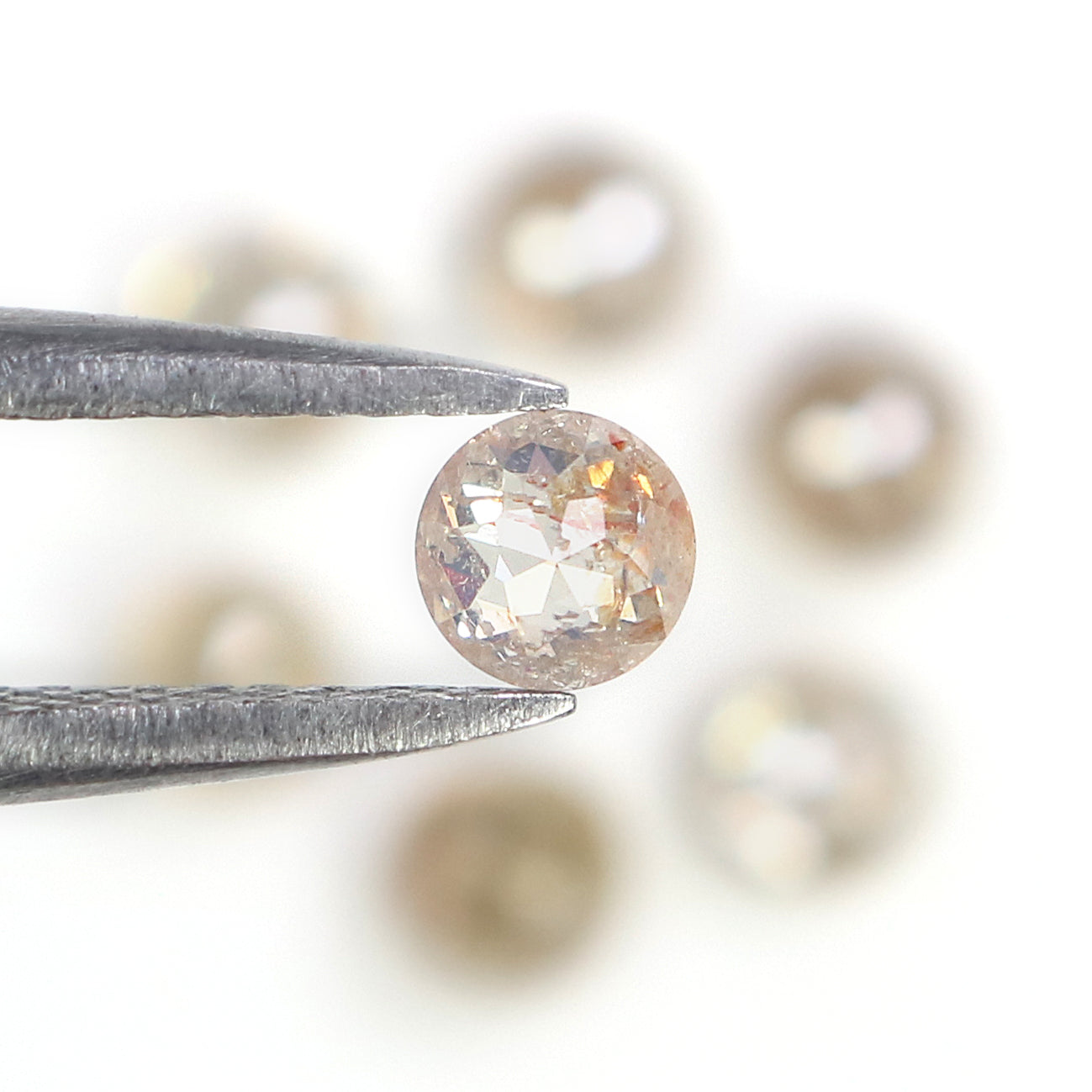 1.80 CT Natural Loose Round Rose Cut Diamond Brown Color Round Shape Diamond 3.50 MM Natural Loose Grey Color Round Rose Cut Diamond L1703