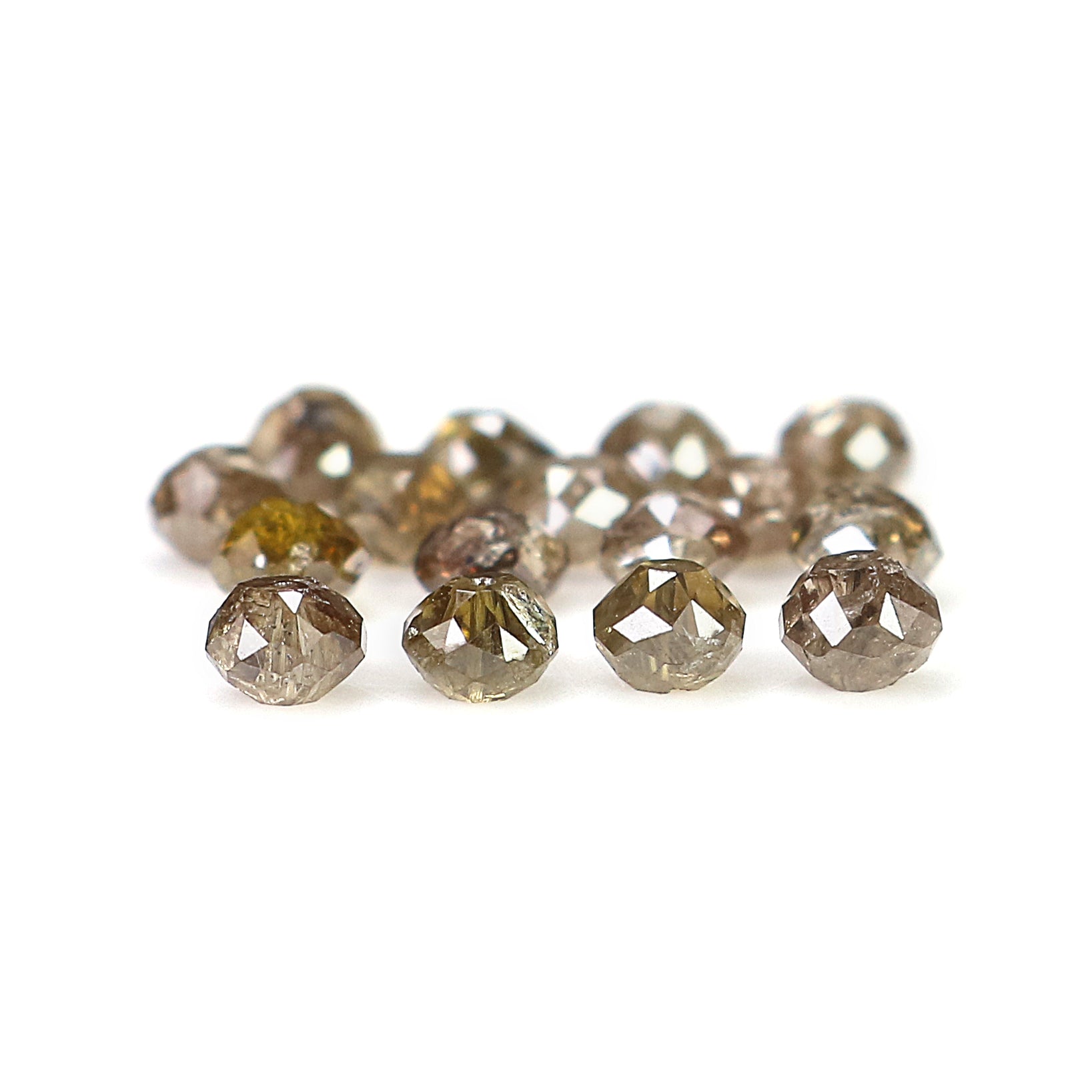 2.42 CT Natural Loose Bead Shape Diamond Brown Color Bead Cut Diamond 2.70 MM Natural Loose Diamond Bead Rose Cut Diamond LQ1736