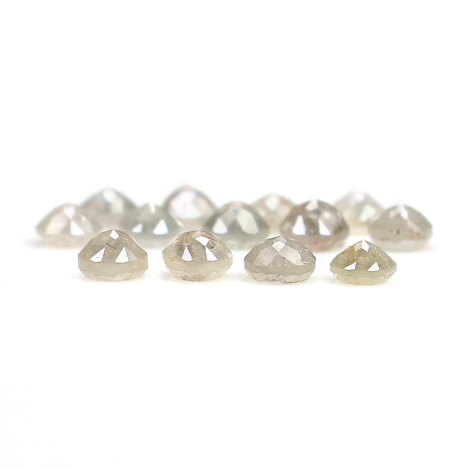 1.27 CT Natural Loose Round Rose Cut Diamond Grey Color Round Shape Diamond 2.50 MM Natural Loose Grey Color Round Rose Cut Diamond LQ1645