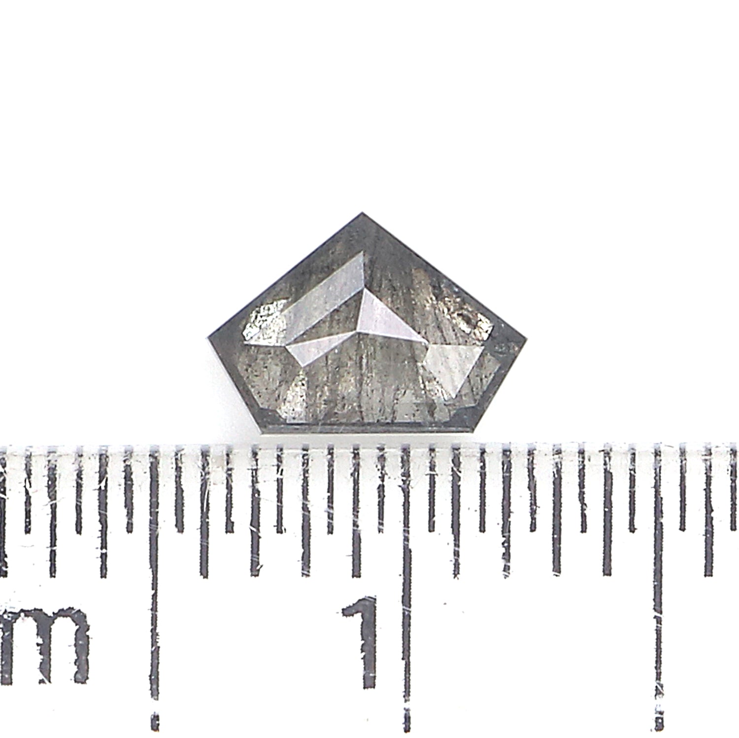 0.50 CT Natural Loose Shield Shape Diamond Salt And Pepper Shield Cut Diamond 4.45 MM Natural Loose Black Grey Color Shield Diamond QL192