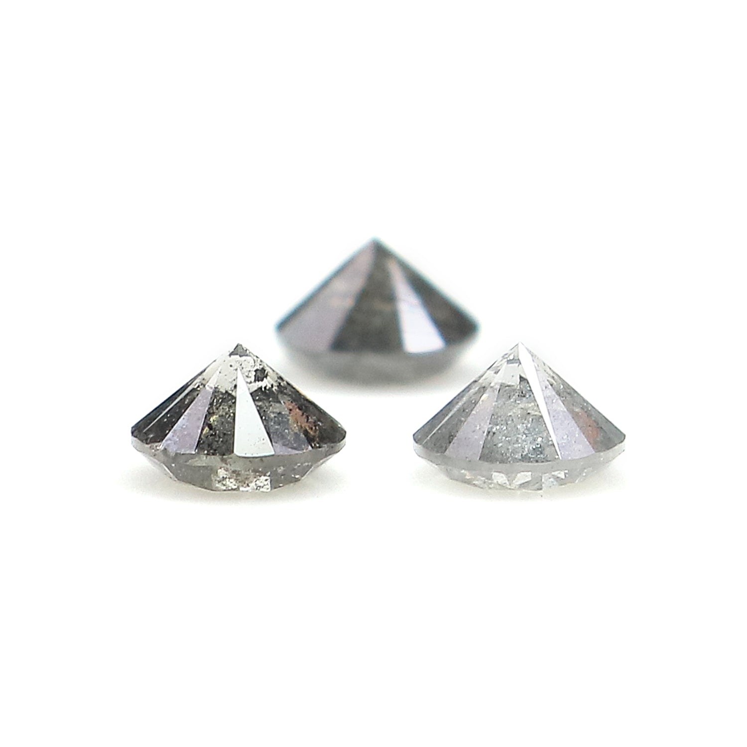 0.97 Ct Natural Loose Round Shape Diamond Salt And Pepper Round Diamond 4.20 MM Natural Loose Diamond Round Brilliant Cut Diamond LQ1374
