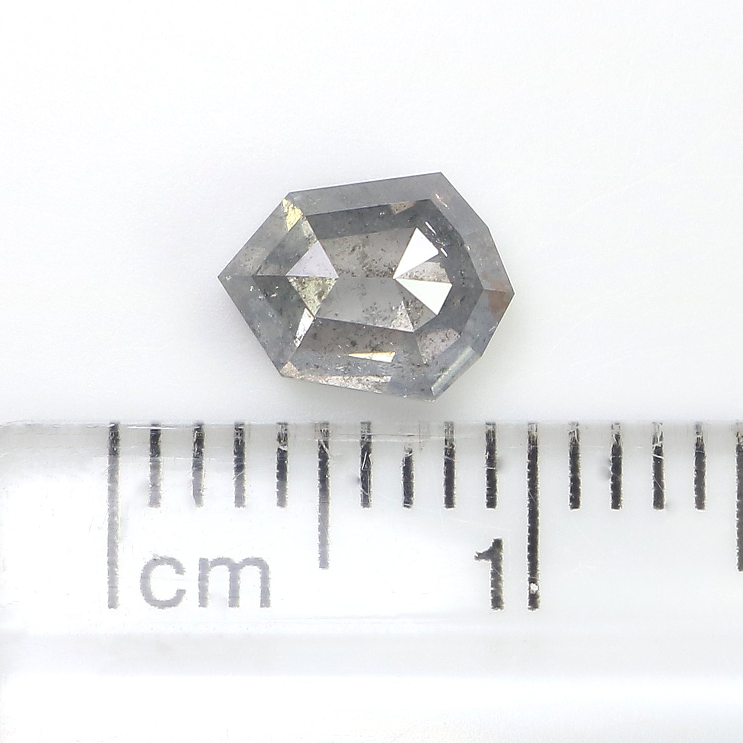 1.12 Ct Natural Loose Shield Shape Diamond Salt And Pepper Shield Shape Diamond 7.10 MM Natural Gray Color Shield Rose Cut Diamond QL2570