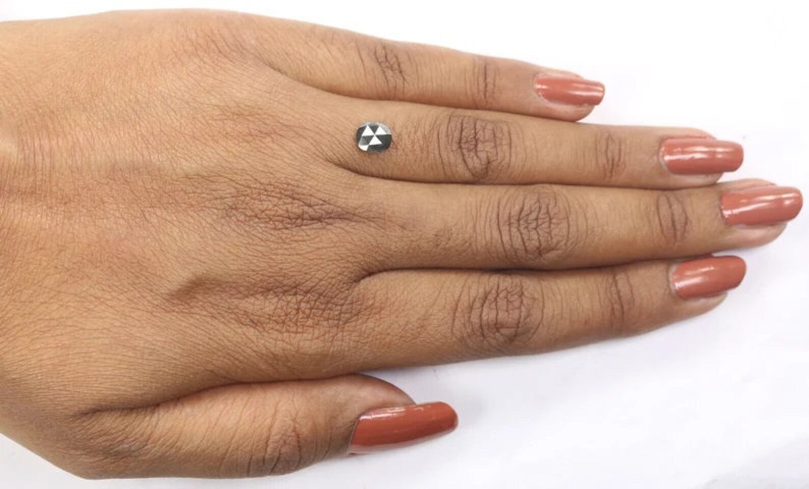 0.89 CT Natural Loose Oval Shape Diamond Salt And Pepper Oval Diamond 6.45 MM Natural Diamond Black Grey Color Oval Rose Cut Diamond NQ1753