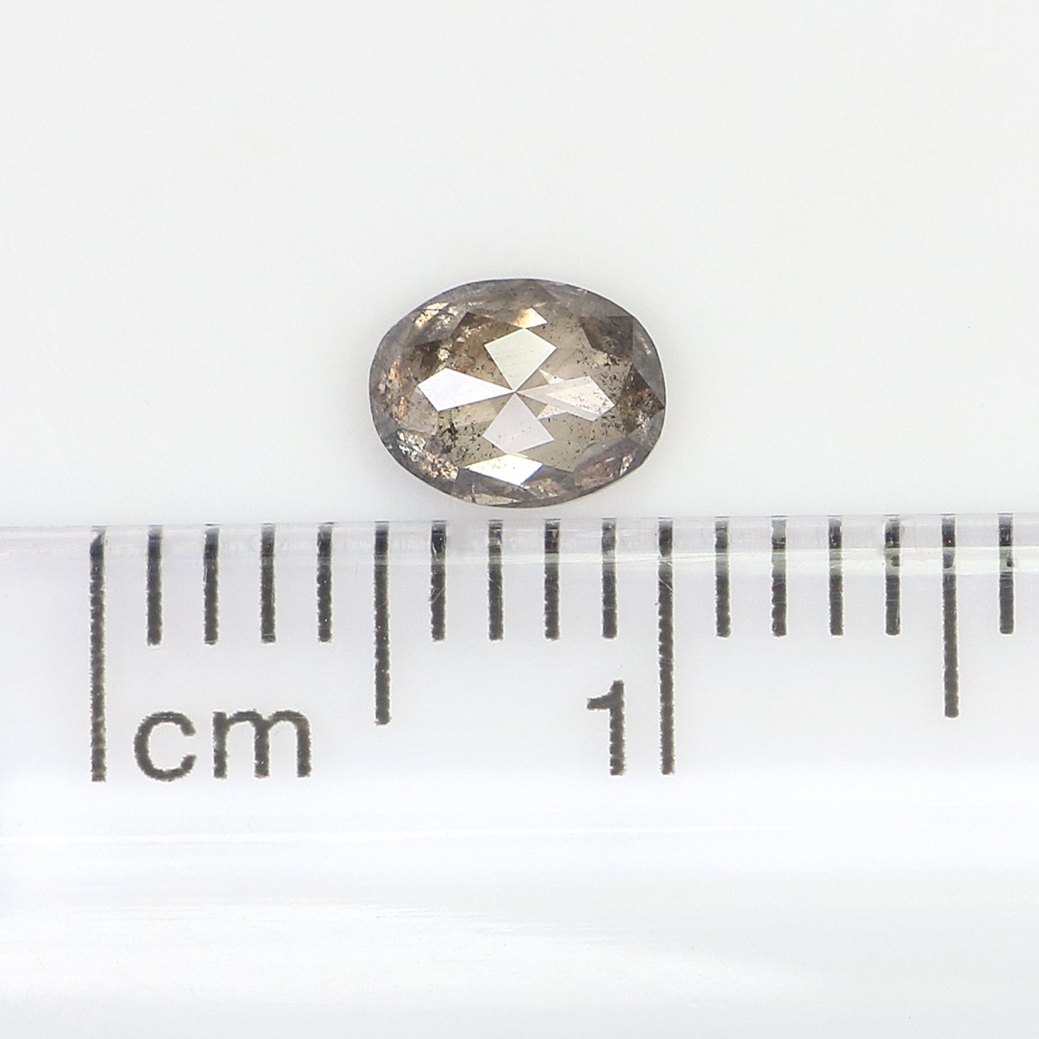 0.36 CT Natural Loose Oval Shape Diamond Salt And Pepper Oval Cut Diamond 5.25 MM Natural Loose Black Grey Color Oval Rose Cut Diamond LQ414