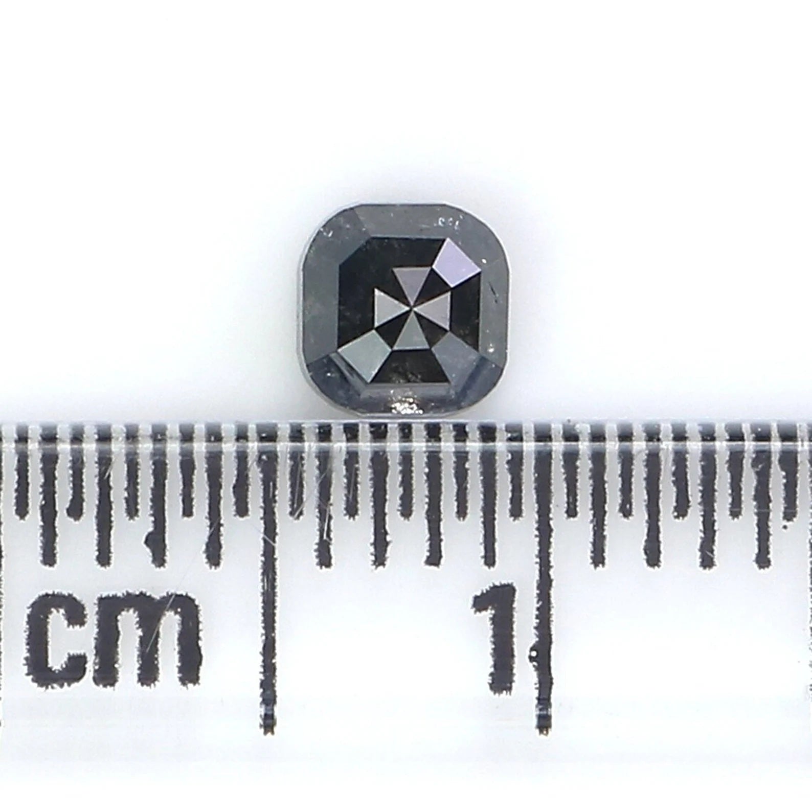 0.45 CT Natural Loose Radiant Cut Diamond Salt And Pepper Diamond 3.95 MM Natural Diamond Black Grey Color Radiant Rose Cut Diamond NQ9273