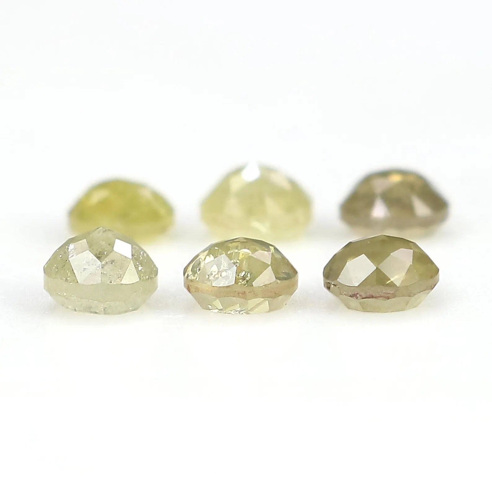 1.28 CT Natural Loose Round Rose Cut Diamond Yellow Color Round Shape Diamond 3.30 MM Natural Yellow Color Round Rose Cut Diamond NQ604