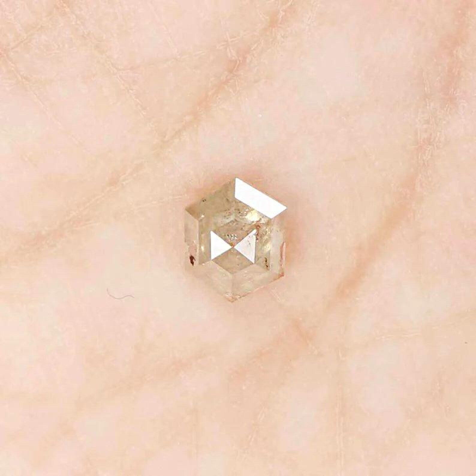 0.45 Ct Natural Loose Hexagon Shape Diamond Grey Color Hexagon Cut Diamond 4.95 MM Natural Loose Grey Color Hexagon Rose Cut Diamond NQ760