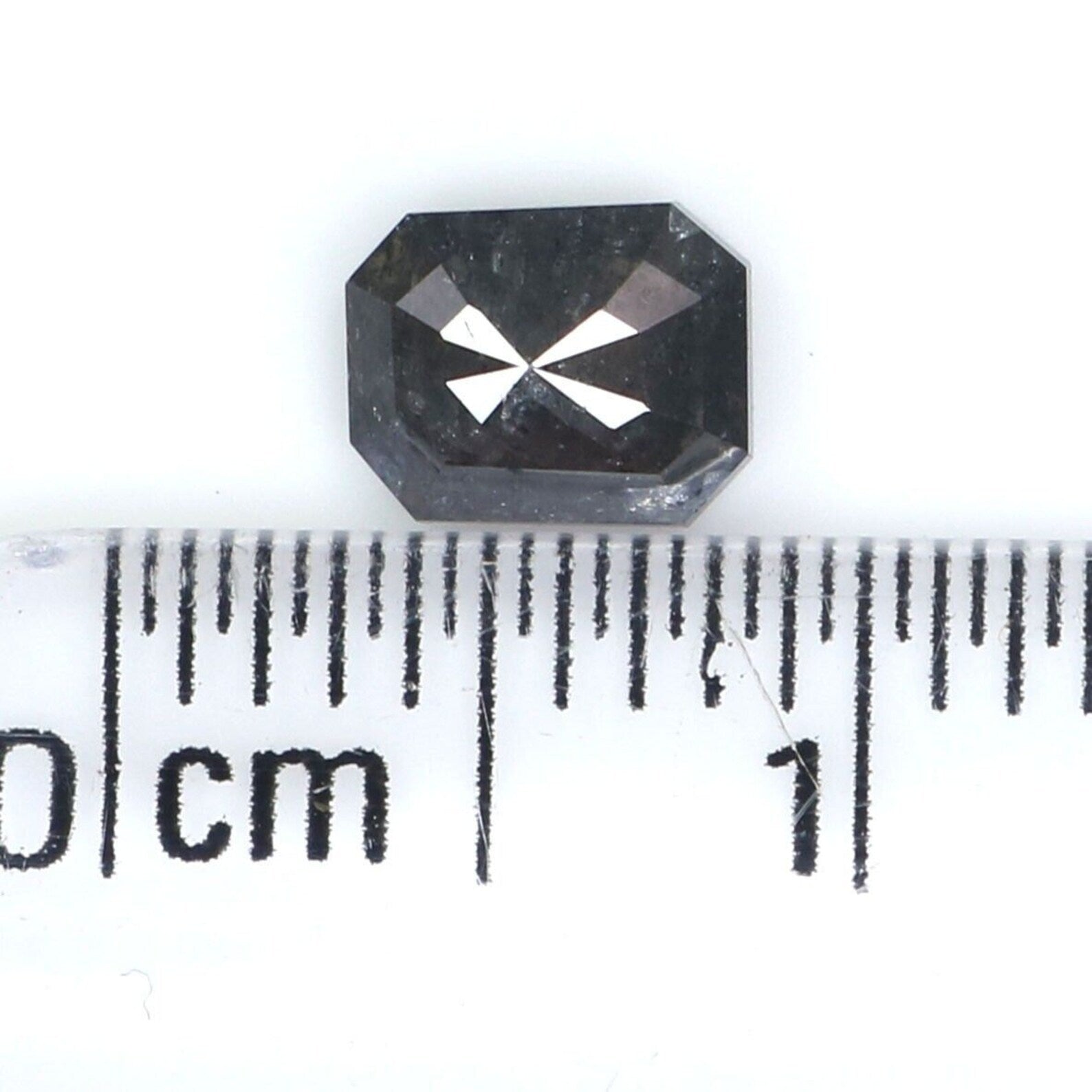 0.60 CT Natural Loose Emerald Diamond Salt And Pepper Diamond Natural Loose Diamond 5.30 MM Emerald Rose Cut Diamond Emerald Shape NQ7861